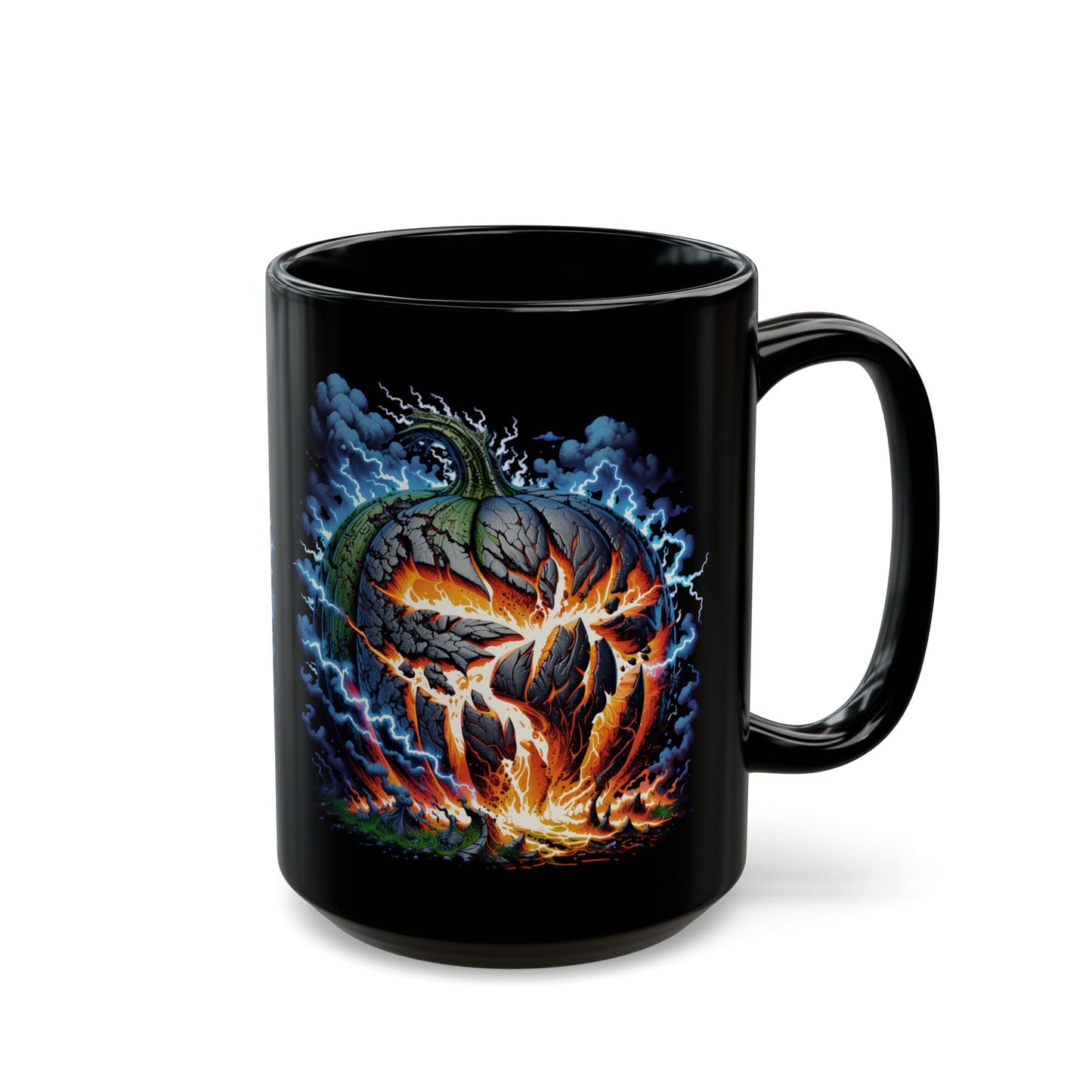 Storm Pumpkin Black Mug (15oz)