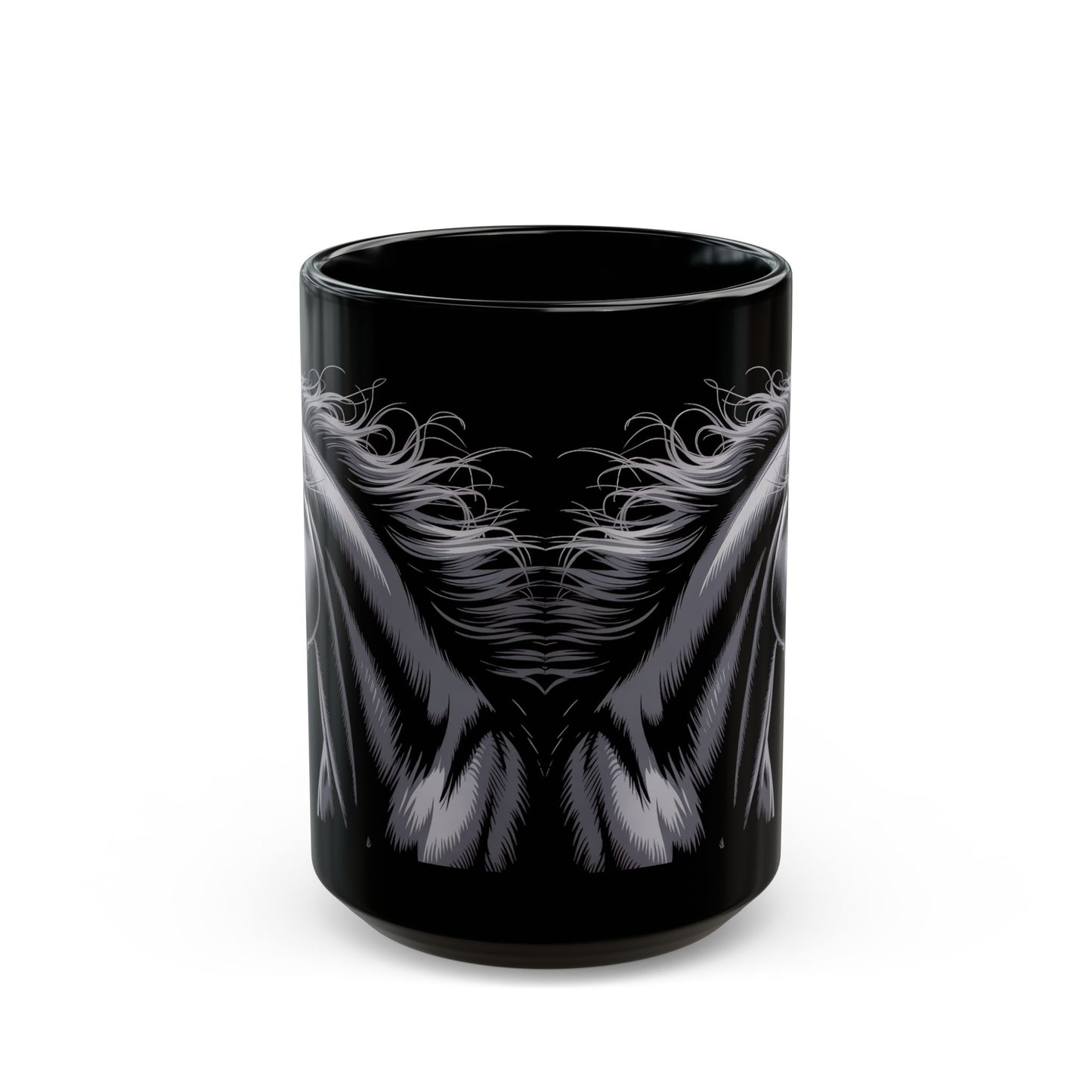 Horse Portrait Black Mug (15oz)