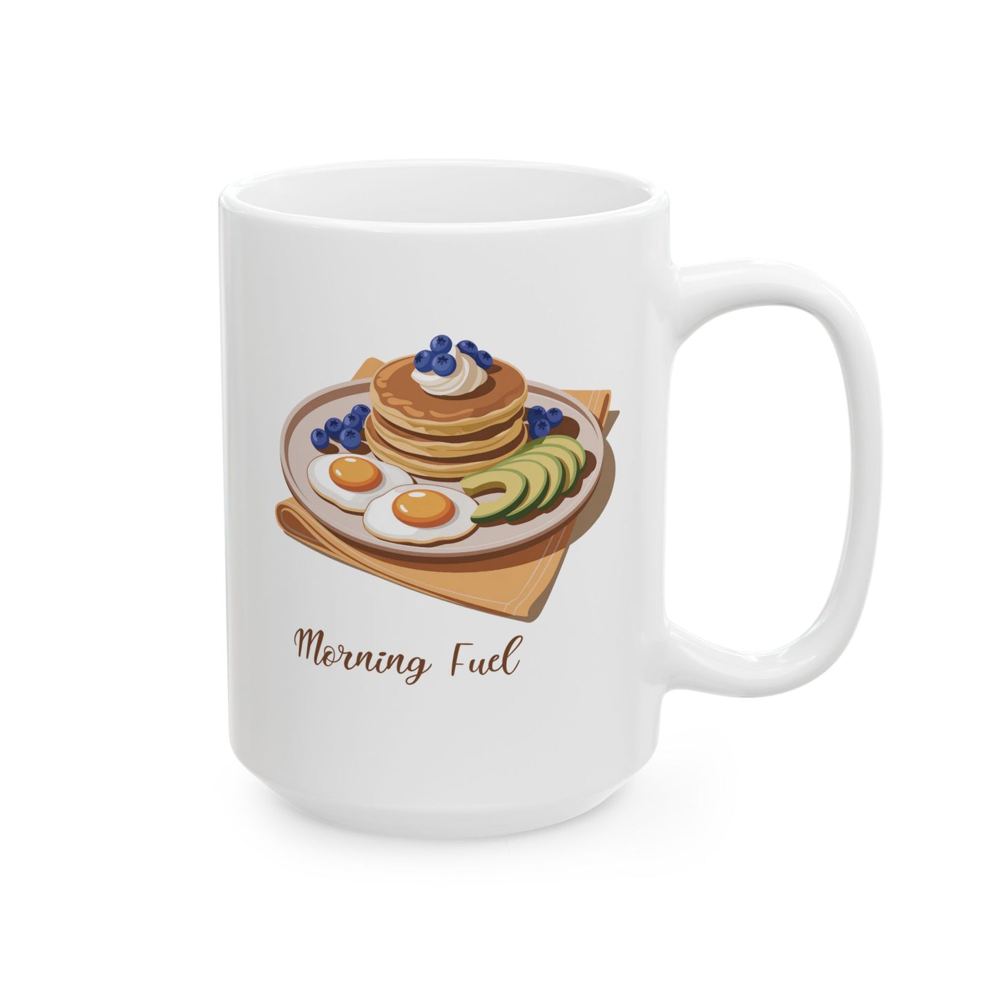 Monster Digital -  Breakfast Charcuterie Ceramic Mug — Avocado Toast & Bagel Coffee Cup (15oz)