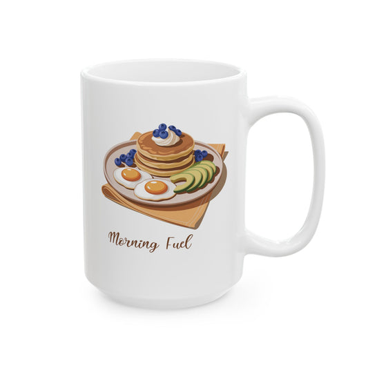 Monster Digital -  Breakfast Charcuterie Ceramic Mug — Avocado Toast & Bagel Coffee Cup (15oz)
