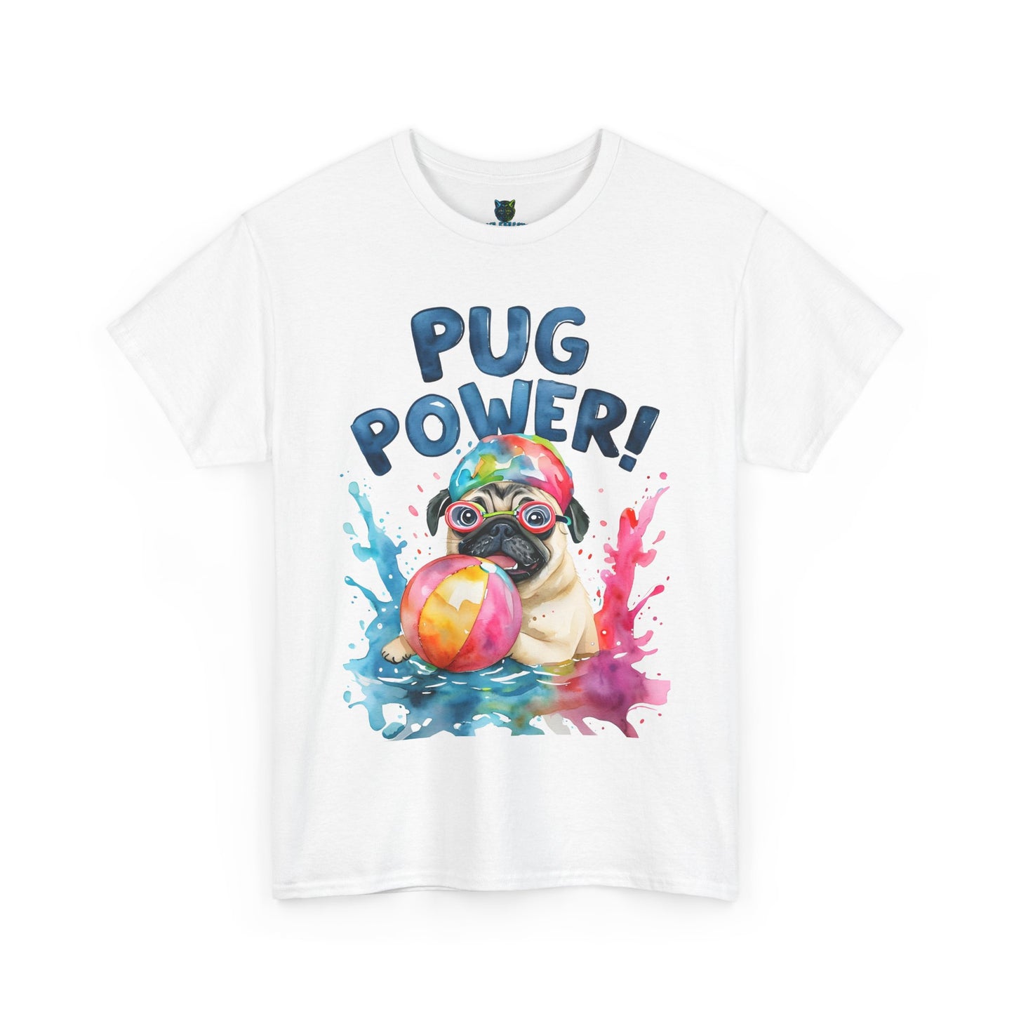 Pug Power Unisex Heavy Cotton Tee – Fun & Playful Dog Shirt