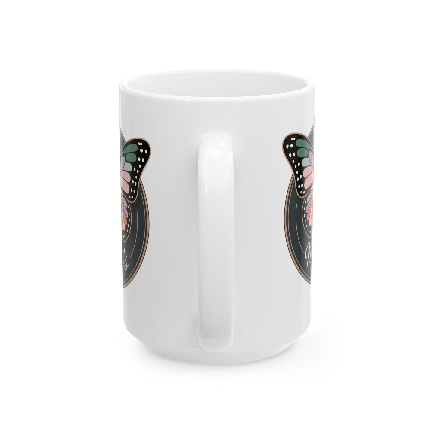 Mother's Day Butterfly Ceramic Mug, (15oz)