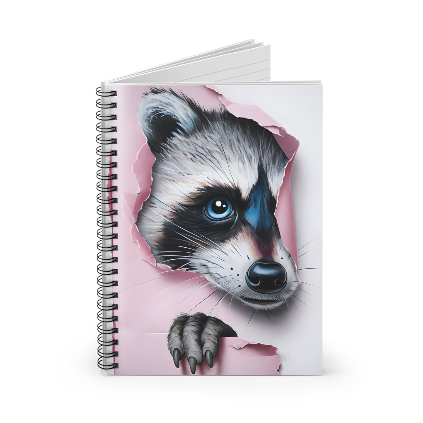 Whimsical Raccoon Spiral Notebook - Ruled Line for Animal Lovers