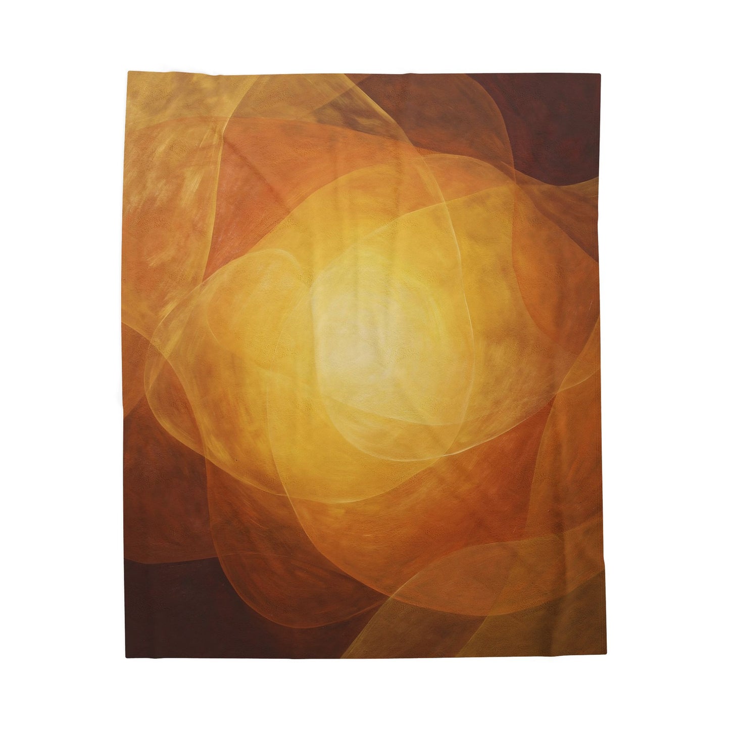 Fall Yellow Burst Abstract Velveteen Plush Blanket