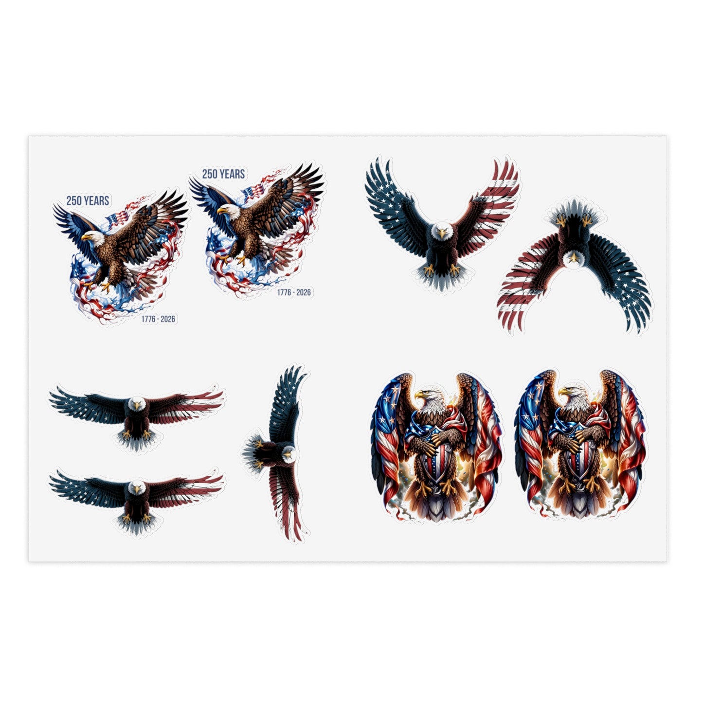 Patriotic Eagle Vinyl Sticker – USA Flag Graphic Decal by Lair Gadgets