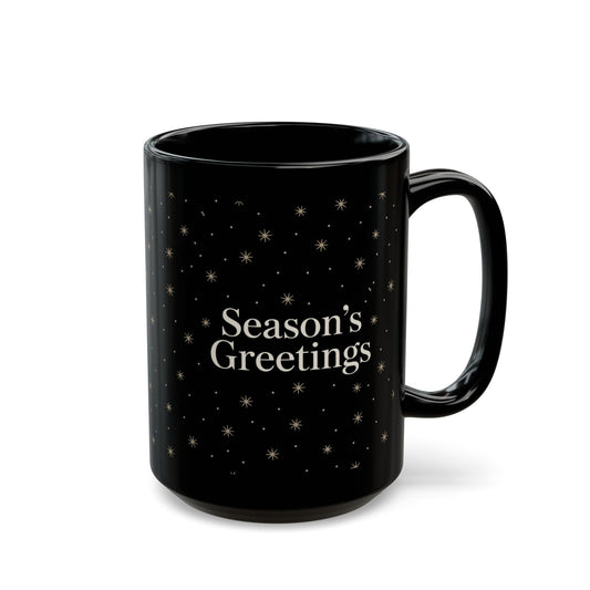 Starry Season's Greetings Mug | Festive Black Coffee Cup | Holiday Gift | Customizable Drinkware | Cozy Winter Vibes | Perfect for [...]