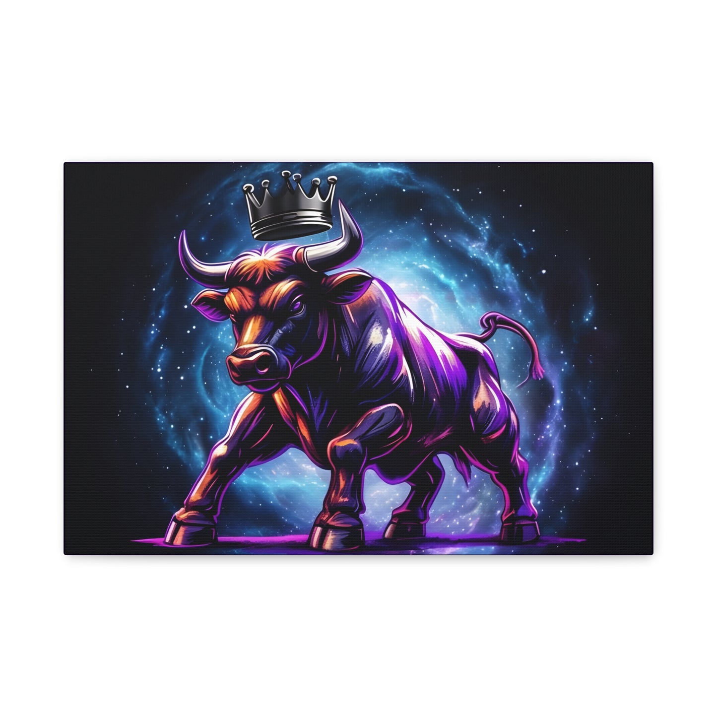 Majestic Bull Canvas Gallery Wrap - Regal Wall Art for Animal Lovers