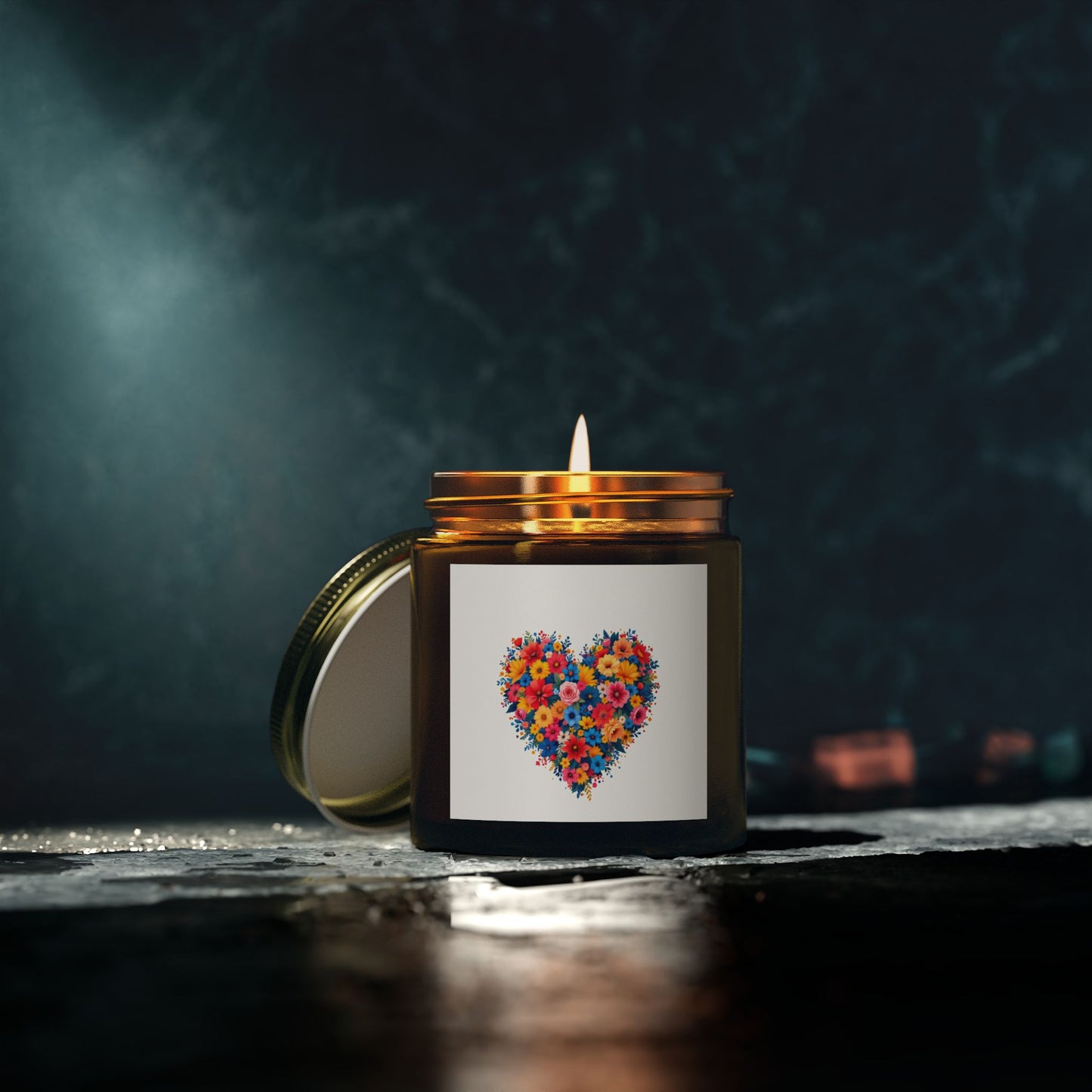 Floral Heart Scented Candles