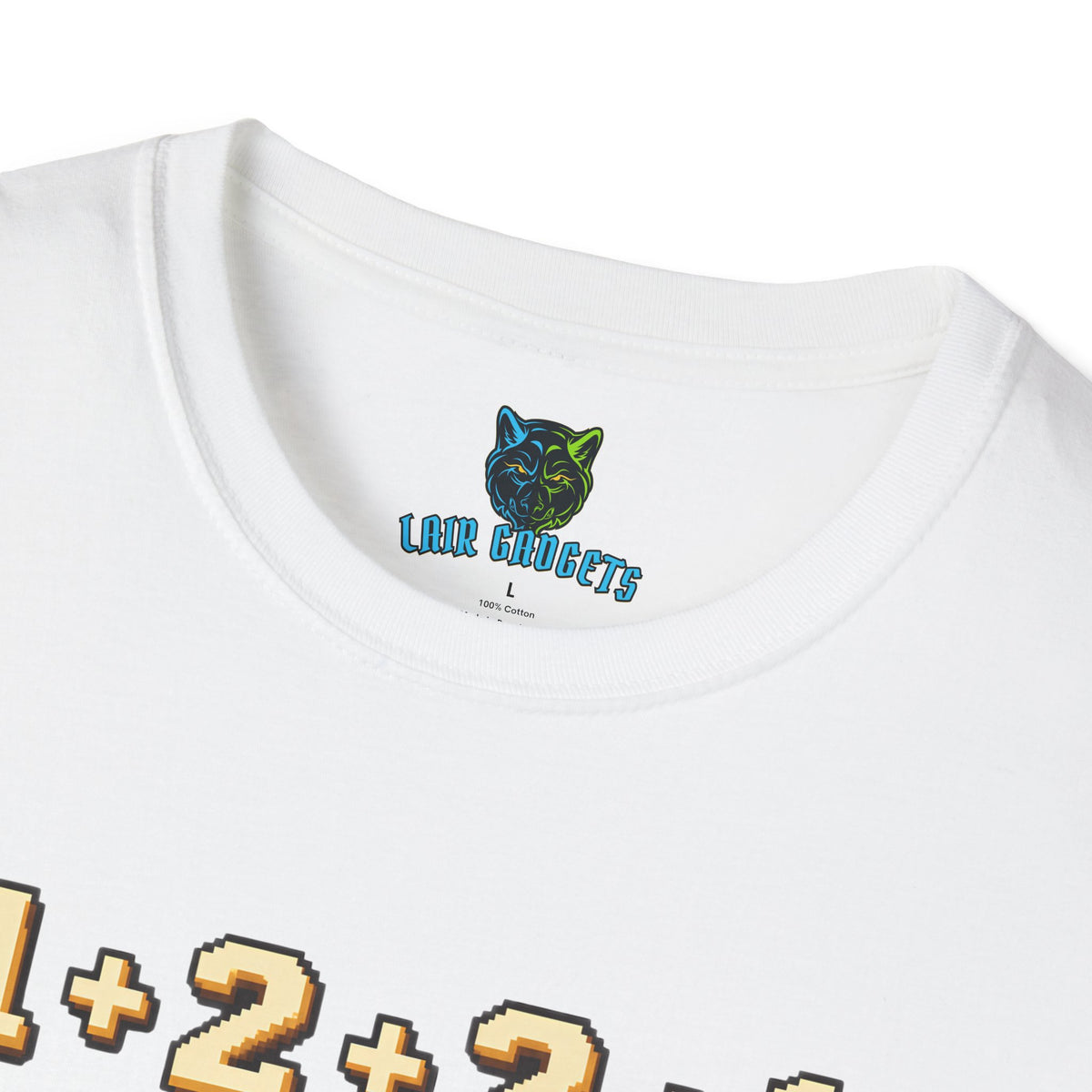 1+2+2+1 pixel art candelabra graphic tee, alternate view