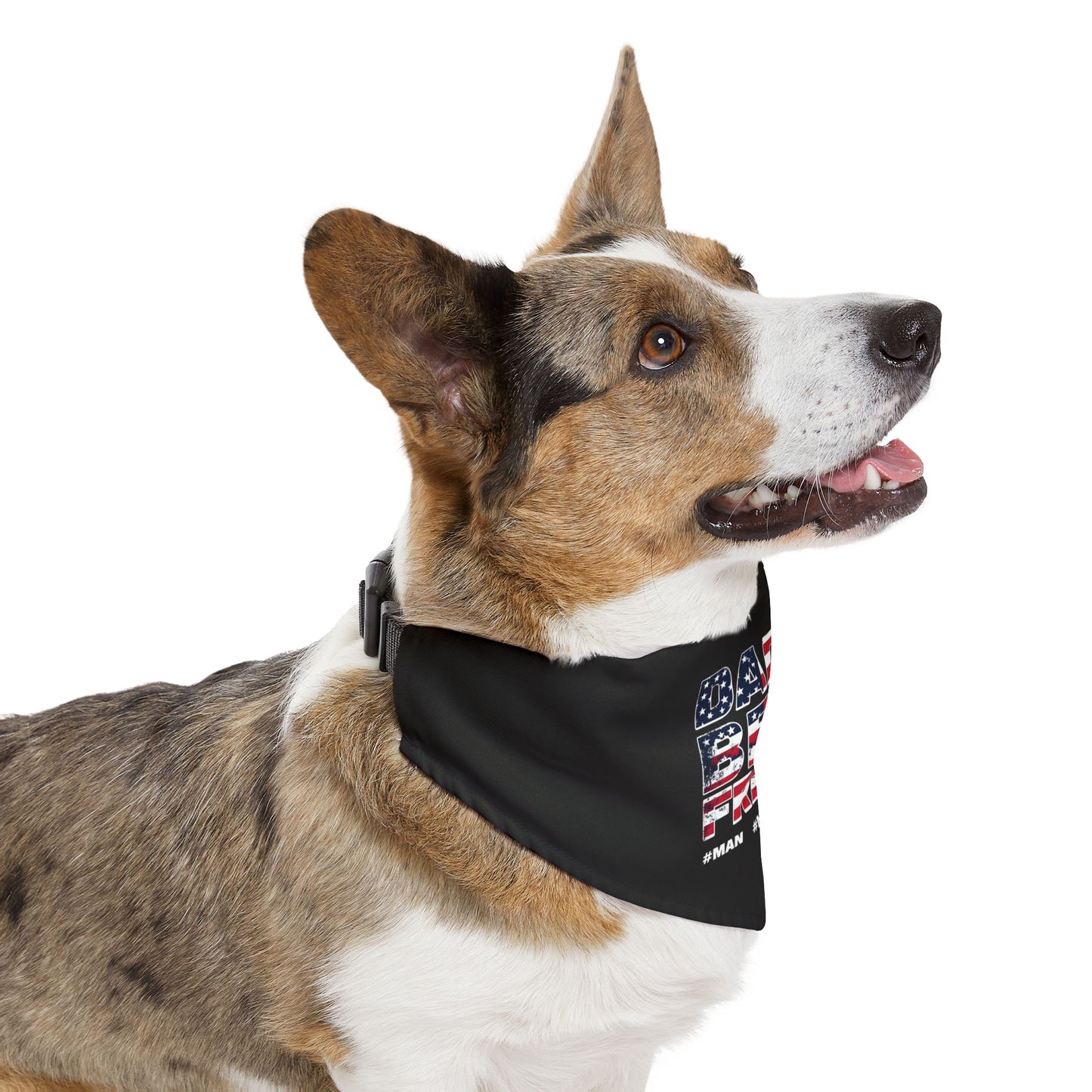 Patriotic Pet Bandana Collar - "Dad's Best Friend" - Perfect for Dog Lovers