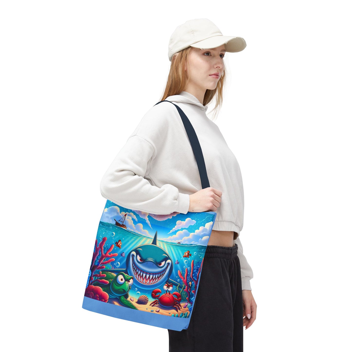 Sharky and Friends Tote Bag (AOP)