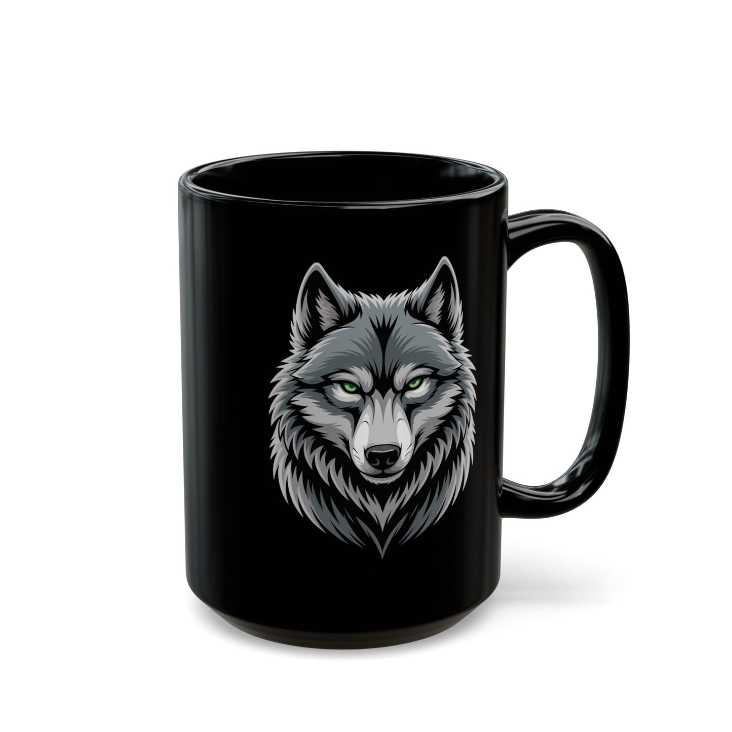 Wolf Black Mug (15oz)