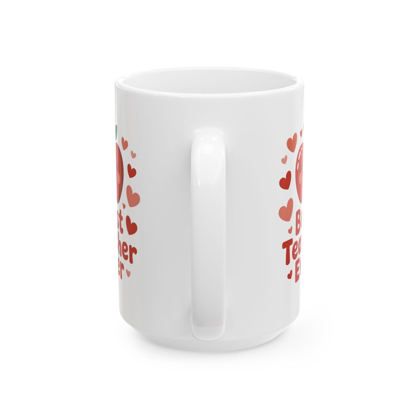 Best Teacher Ever Heart Apple Coffee Mug 15 oz – Teacher Appreciation Gift Mug by Lair Gadgets