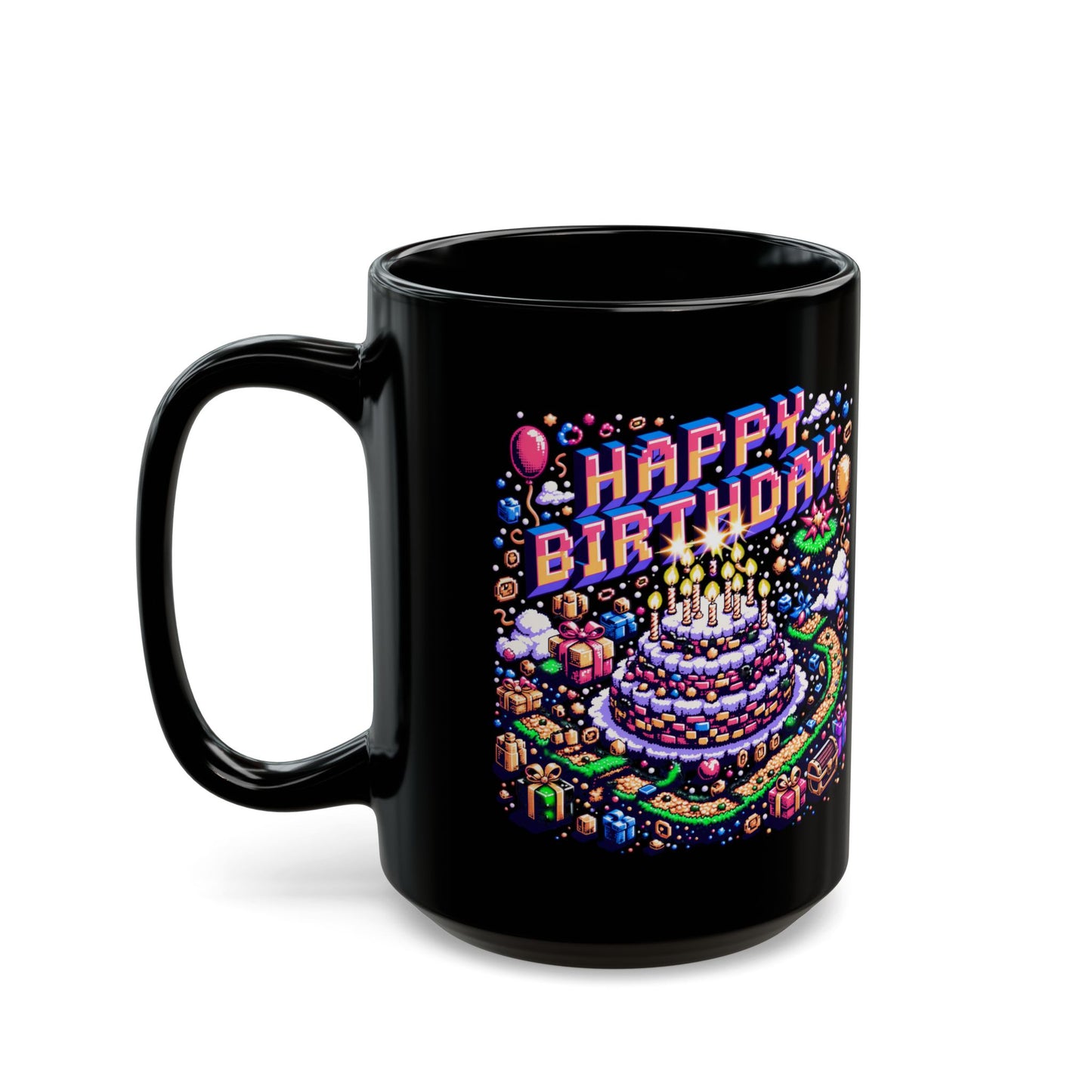 Gamer Style Birthday Black Mug (11oz, 15oz)
