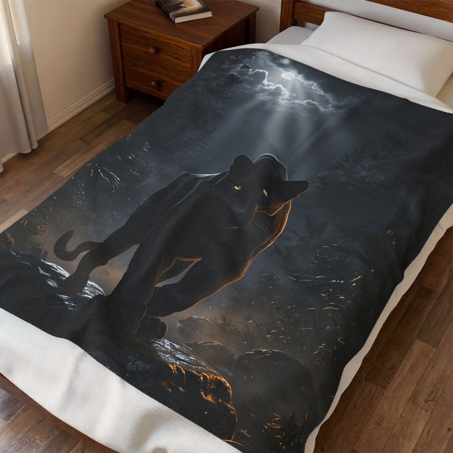 Black Panther Blanket 50x60 – Panther Throw Blanket – Midnight Predator Wildlife Design – Soft Plush for Couch Bed Sofa