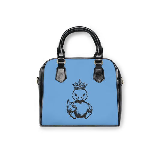 Cute Crowned Duck Shoulder Handbag, Stylish Tote