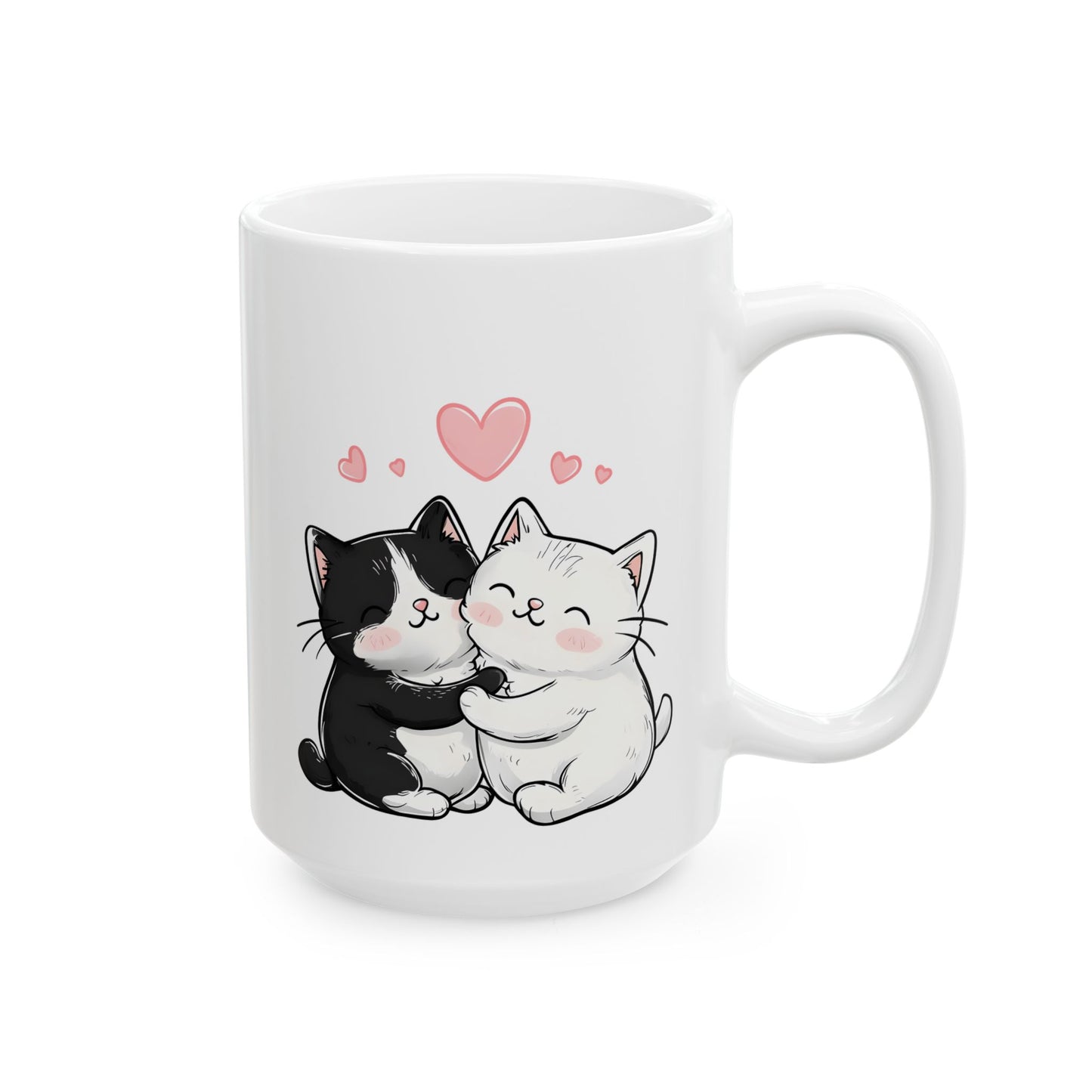 Cute Cat Lover's Ceramic Mug 15oz