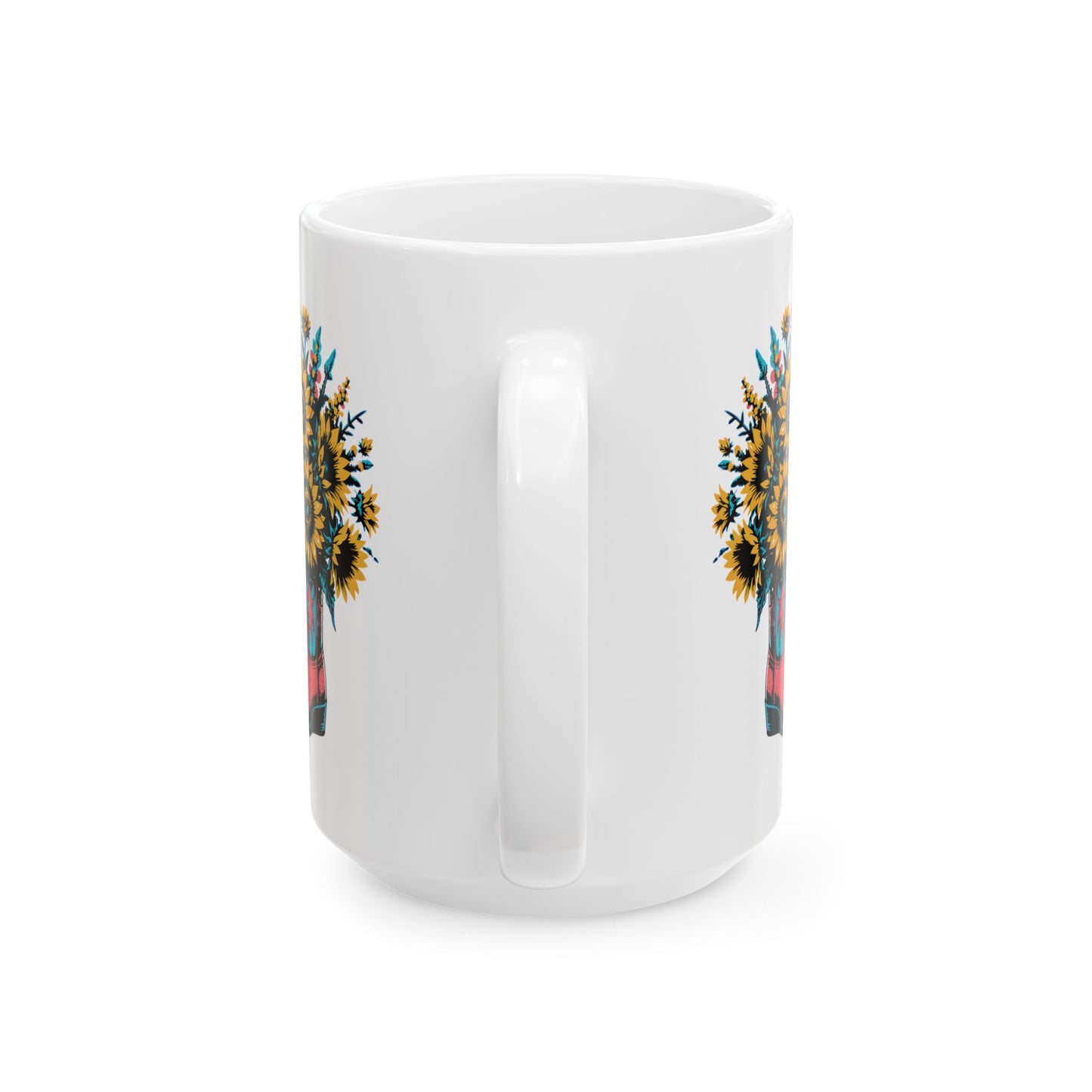 Boots Bouque Ceramic Mug, (15oz)