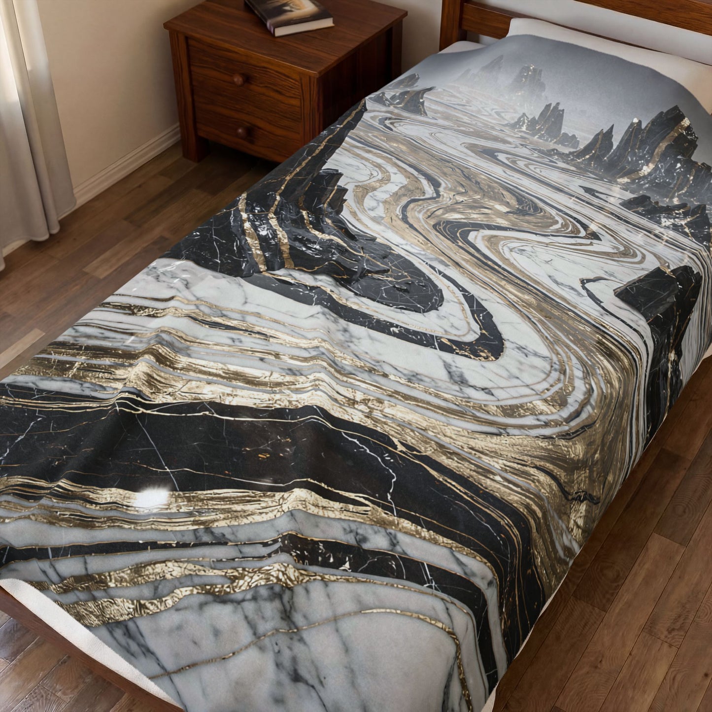 Marble Landscape 60x80 Velveteen Plush Blanket