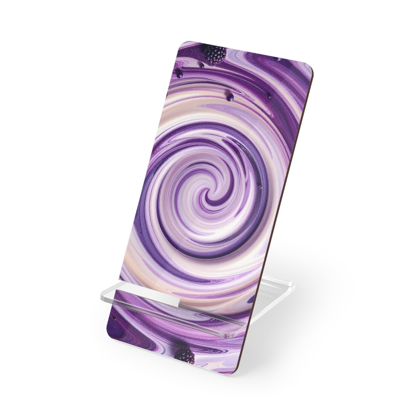 Vibrant Swirl Phone Stand - Eye-catching, functional mobile display holder ideal for hands-free use