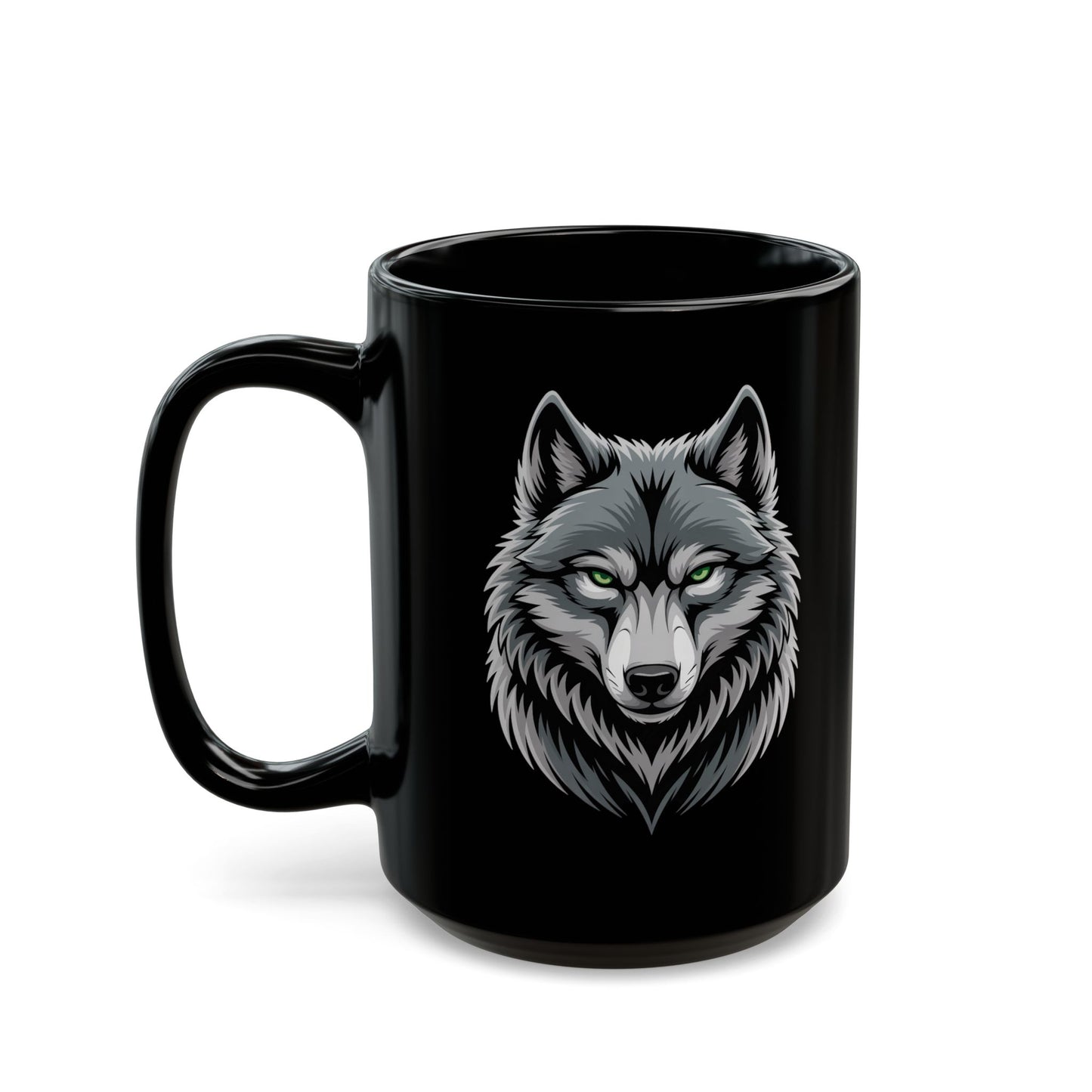 Wolf Black Mug (15oz)
