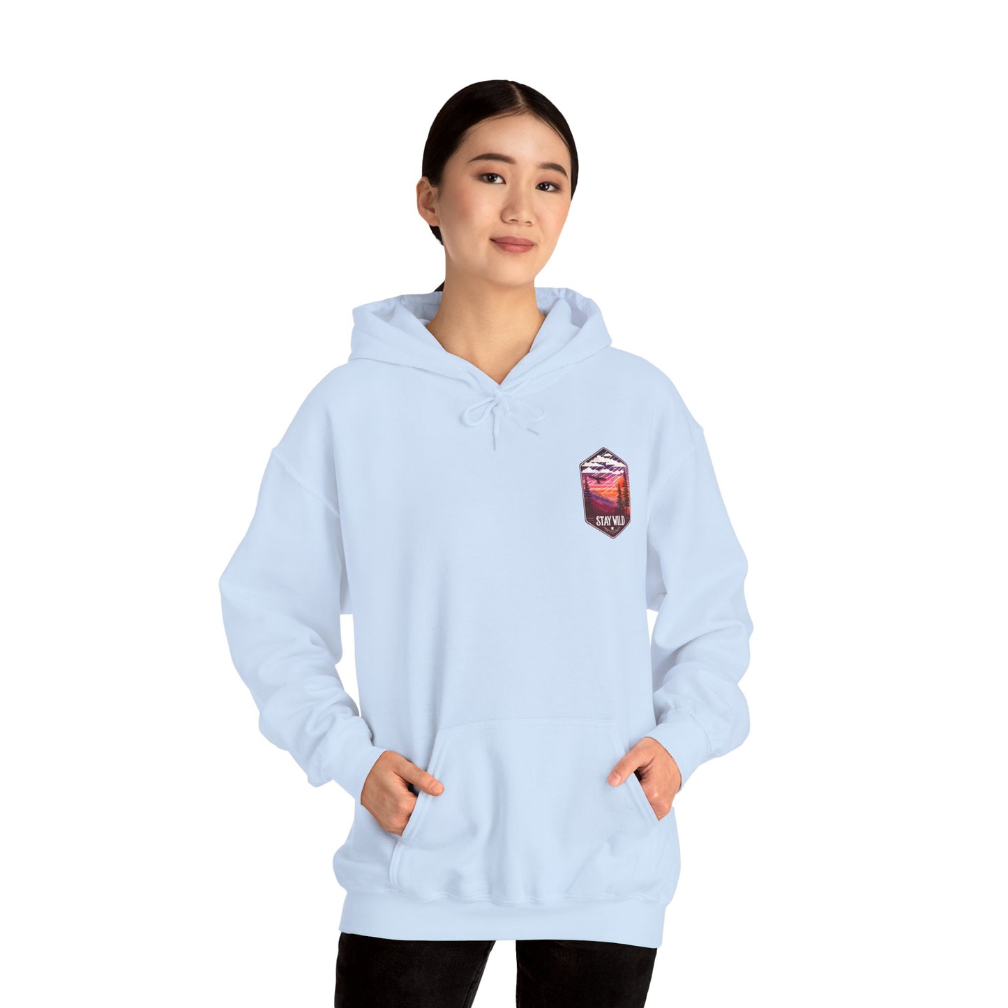 Retro Vibe Unisex Heavy Blend™ 'Stay Wild' Hooded Sweatshirt - Perfect for Chill Days and Cozy Nights