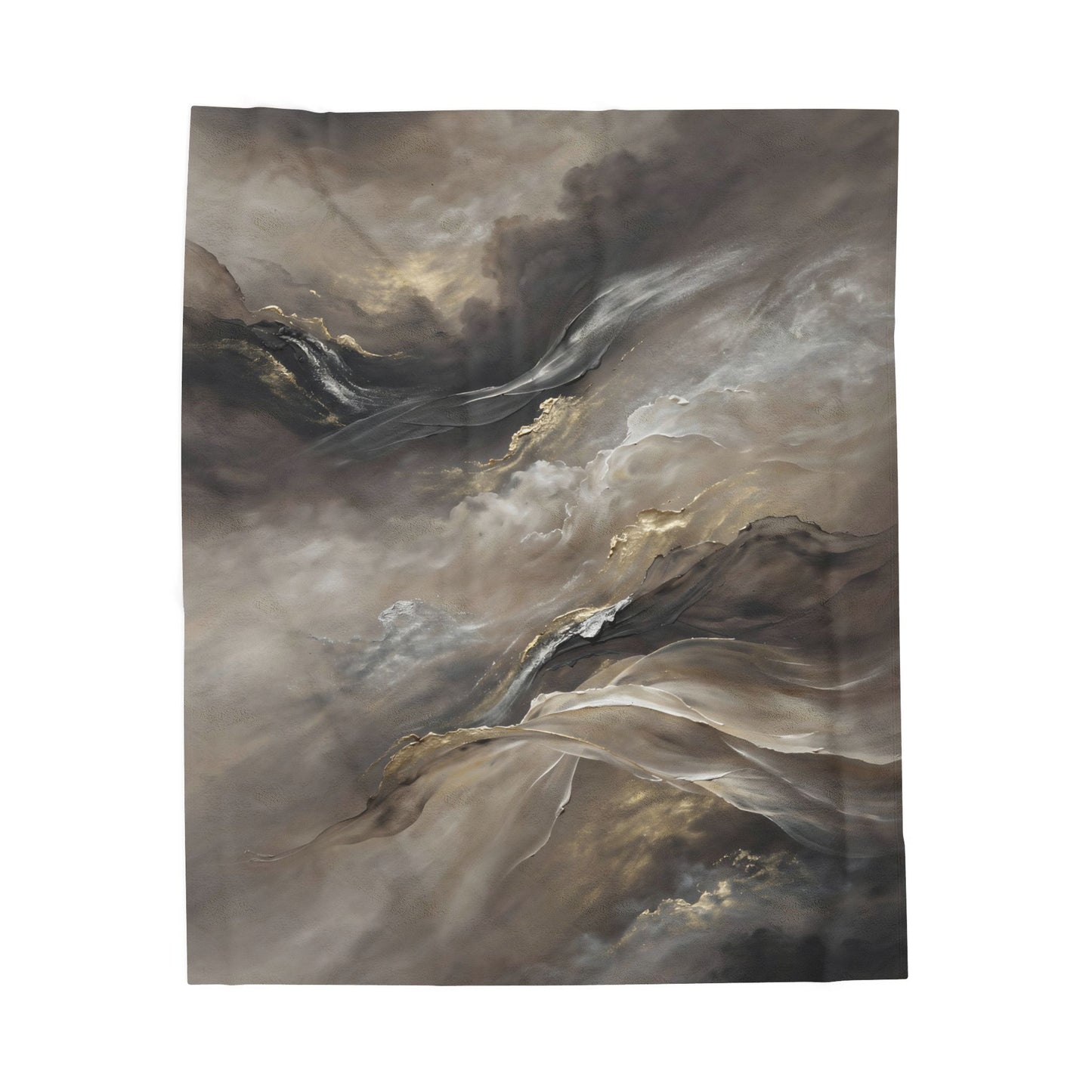 Abstract Neutral Throw Blanket 60x80 – Beige Gray Modern Home Decor – Soft Plush Accent Cover for Sofa Bed Chair – by Lair Gadgets
