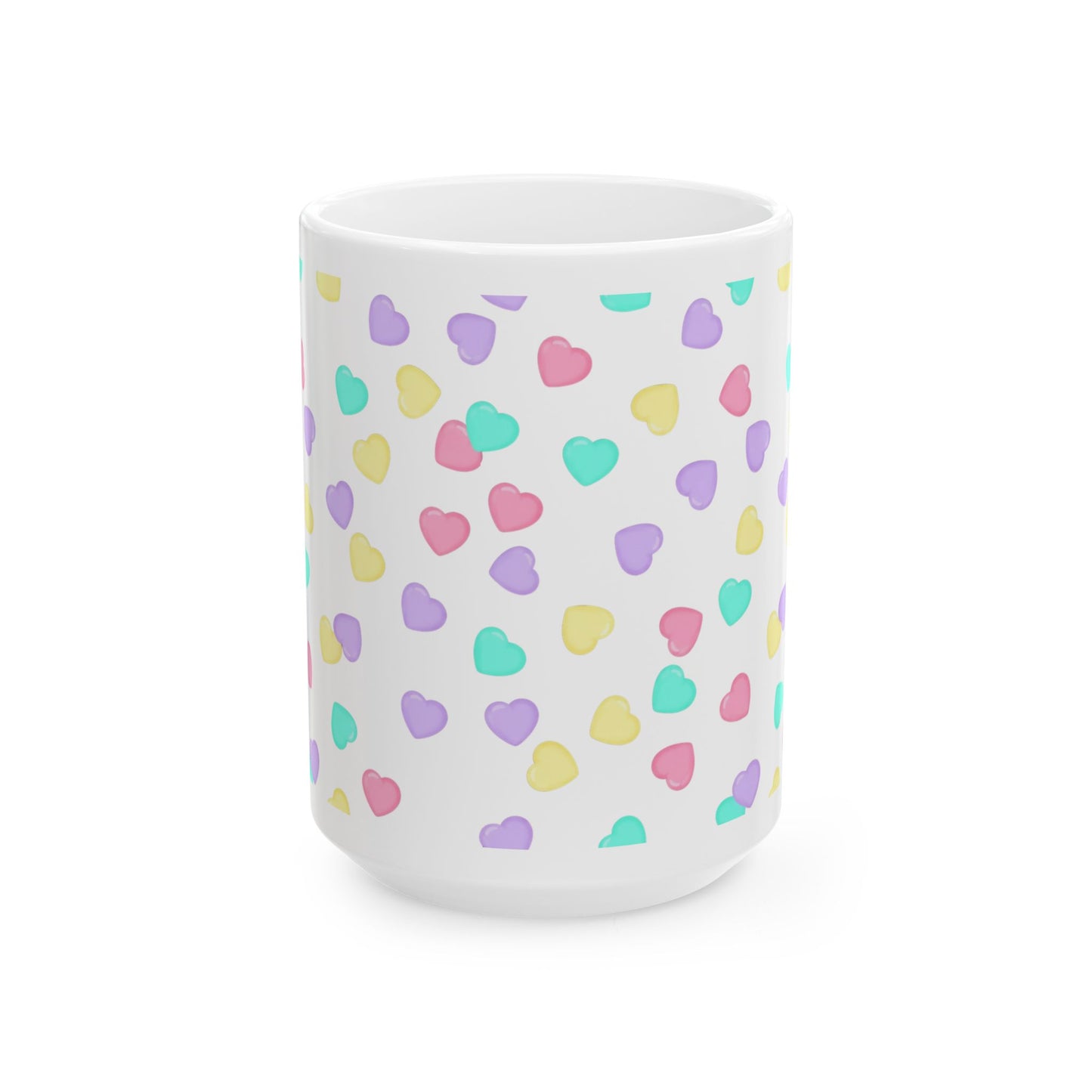 Pastel Heart Pattern Mug — Score 84