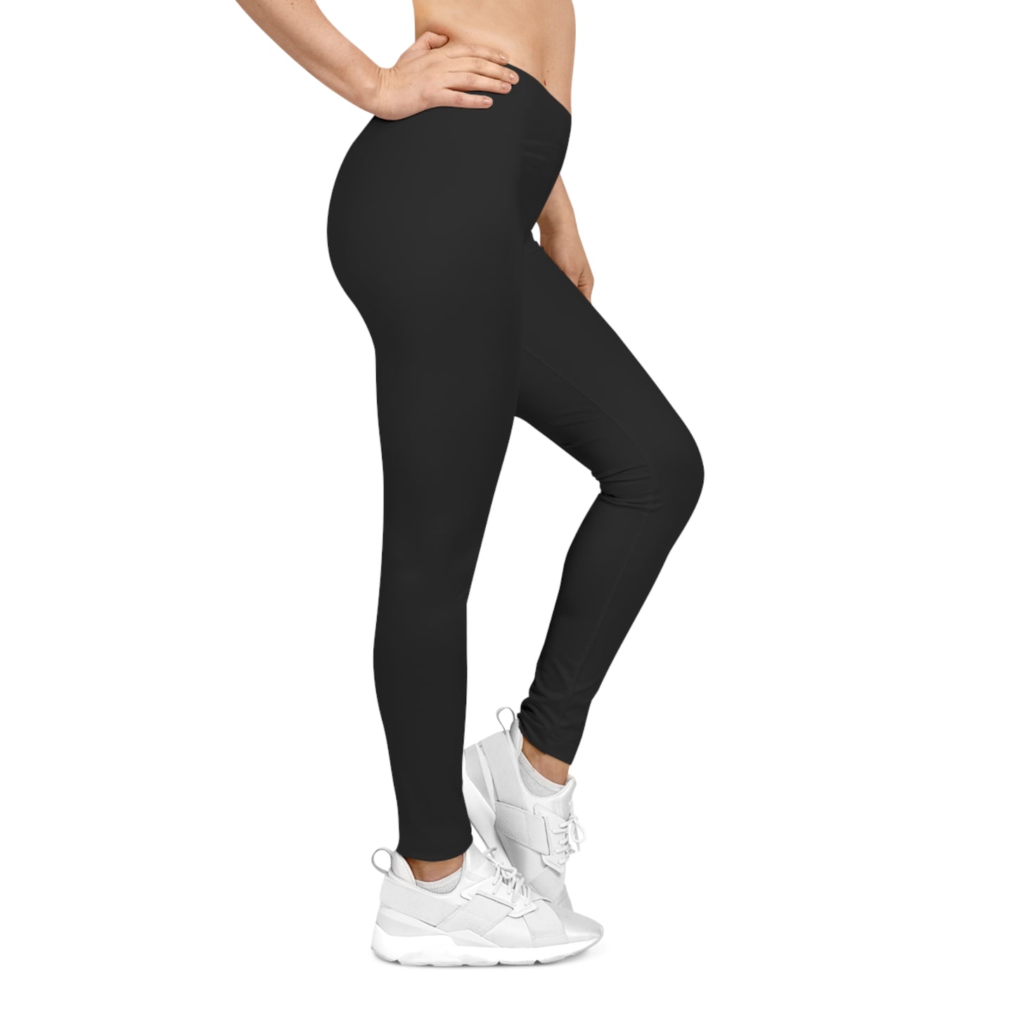 Women's Stylish Black Casual Leggings with Flame Design - Comfortable Activewear for Everyday Wear