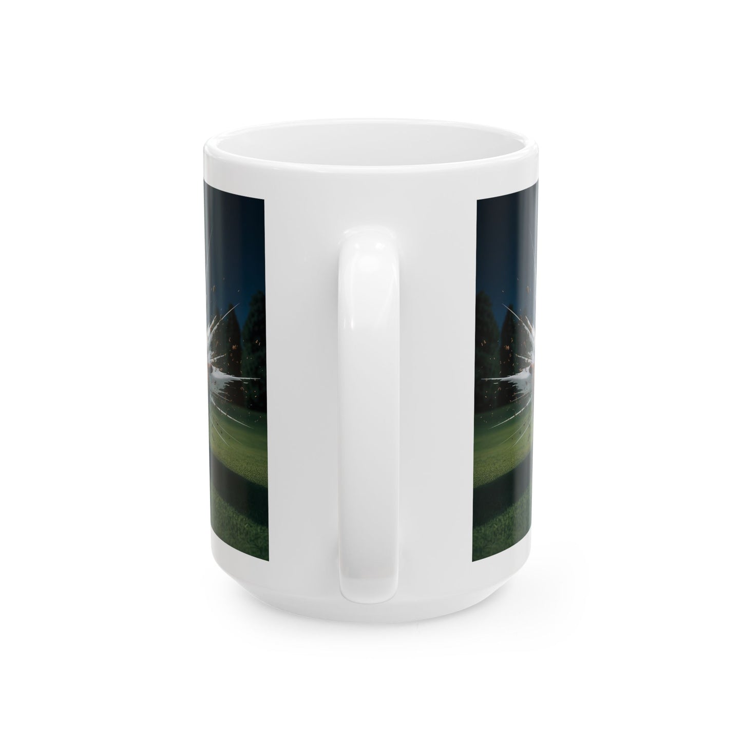 Power Golf Shot Ceramic Mug, (11oz, 15oz)