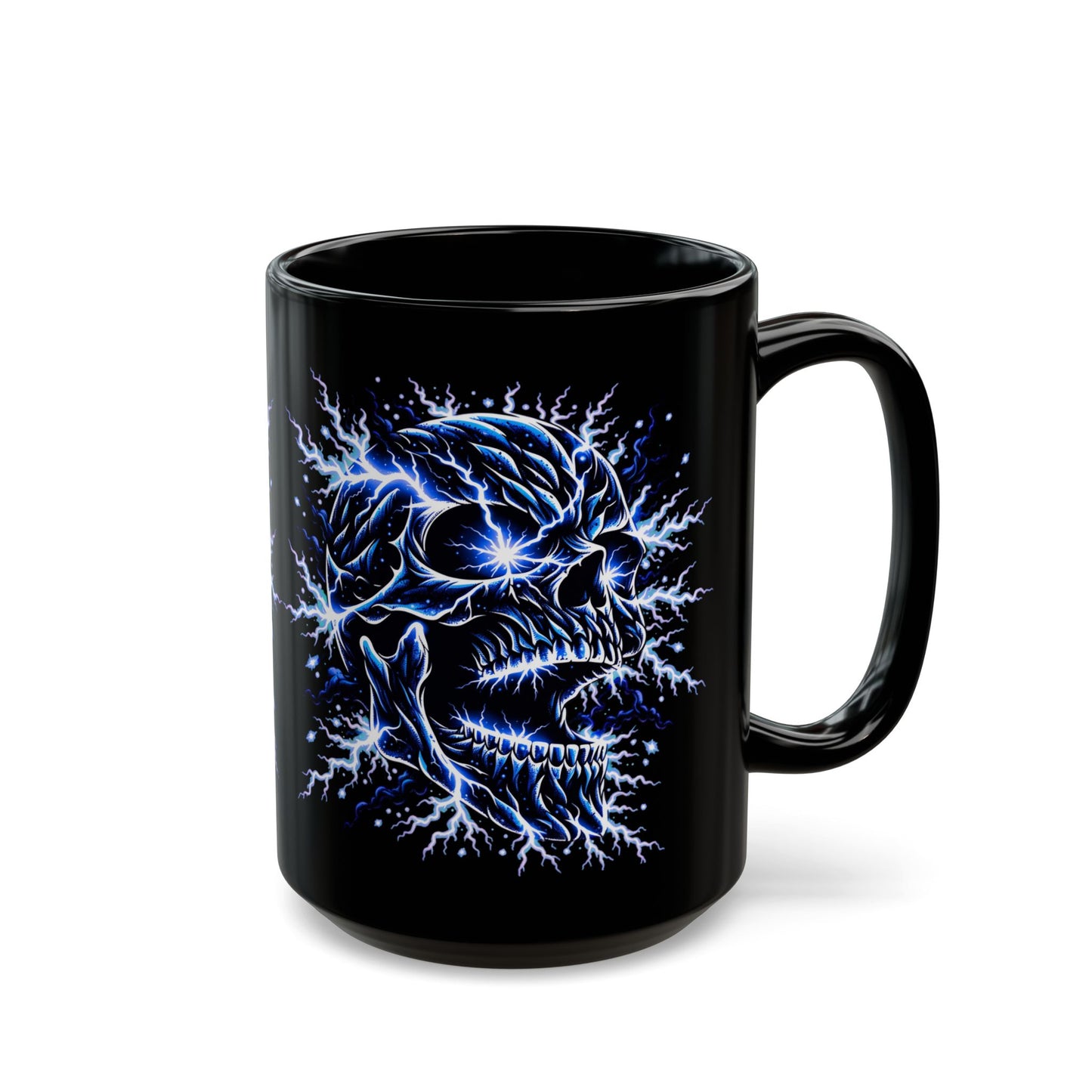 Lightning Skull Black Mug (11oz, 15oz)