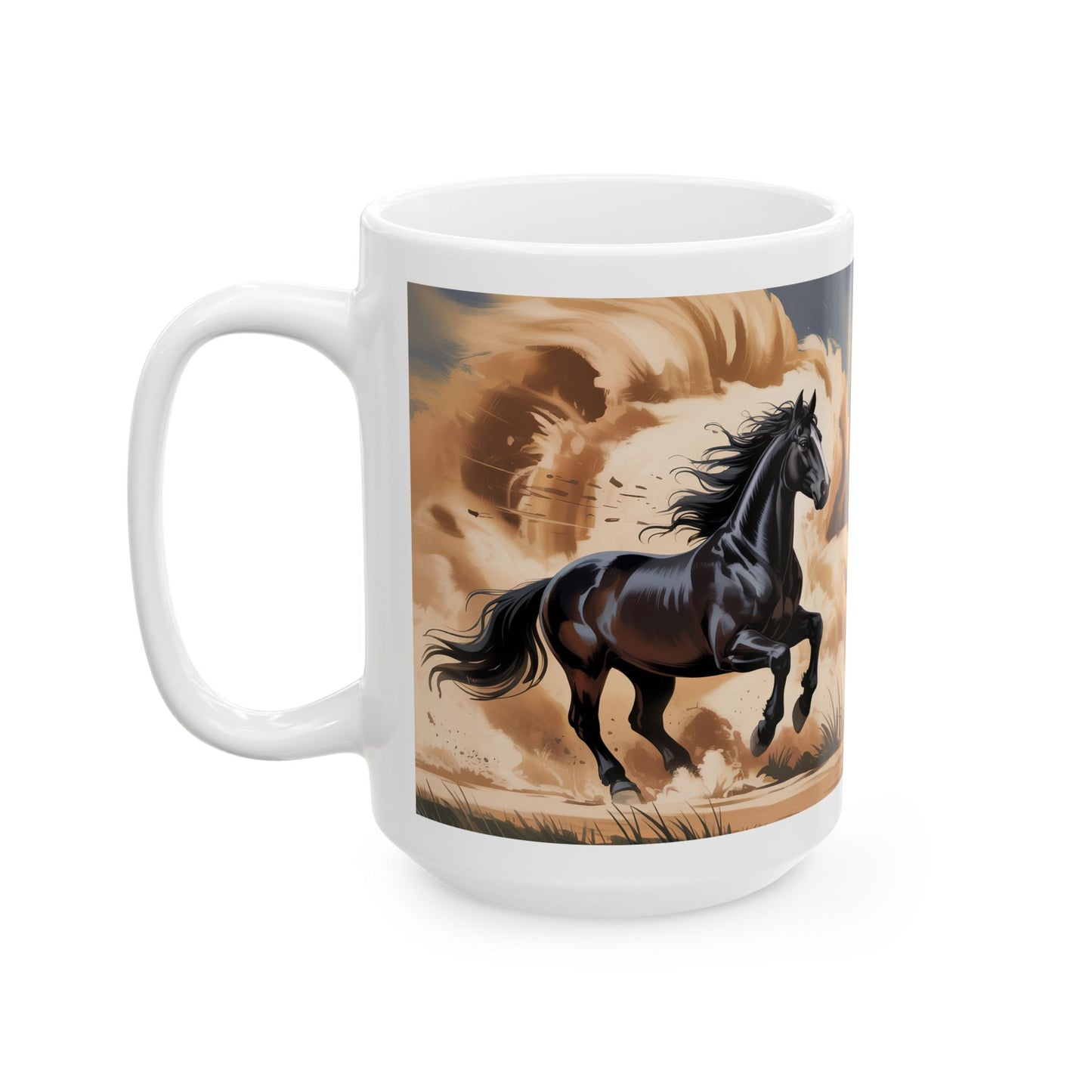 Dust Storm Stallion Elemental Series Ceramic Mug, (11oz, 15oz)