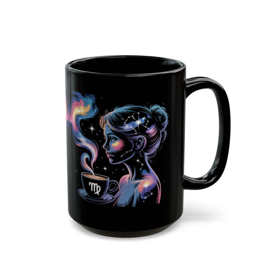 Astrology-Themed Coffee Mug - Mystic Virgo Design for Star Sign Lovers, Unique Gift, Horoscope Decor, Zodiac Mug, Celestial Drinkware