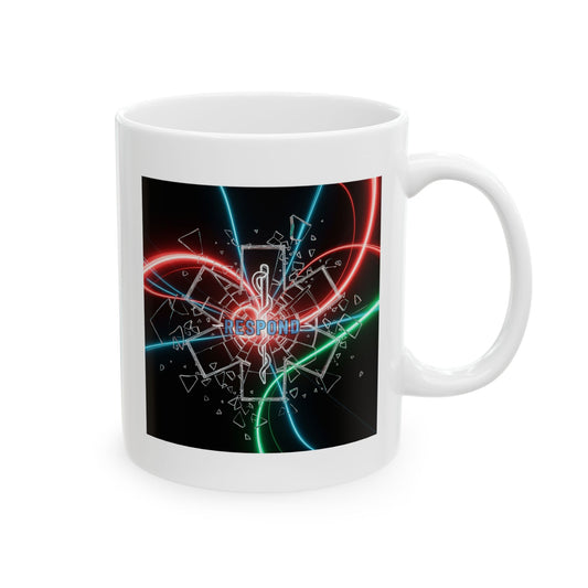 Respond Medical Mug, EMT Gift, Paramedic Mug, Emergency Services Mug, First Responder Mug, Neon Lights Mug, Star of Life Design