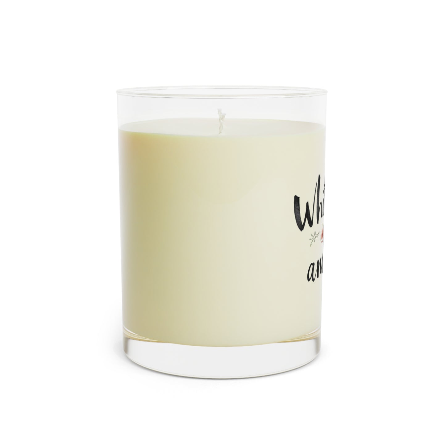 White Tea and Fig Scented Candle, 11oz Full Glass, Elegant Home Fragrance Gift for Every Occasion or Celebration