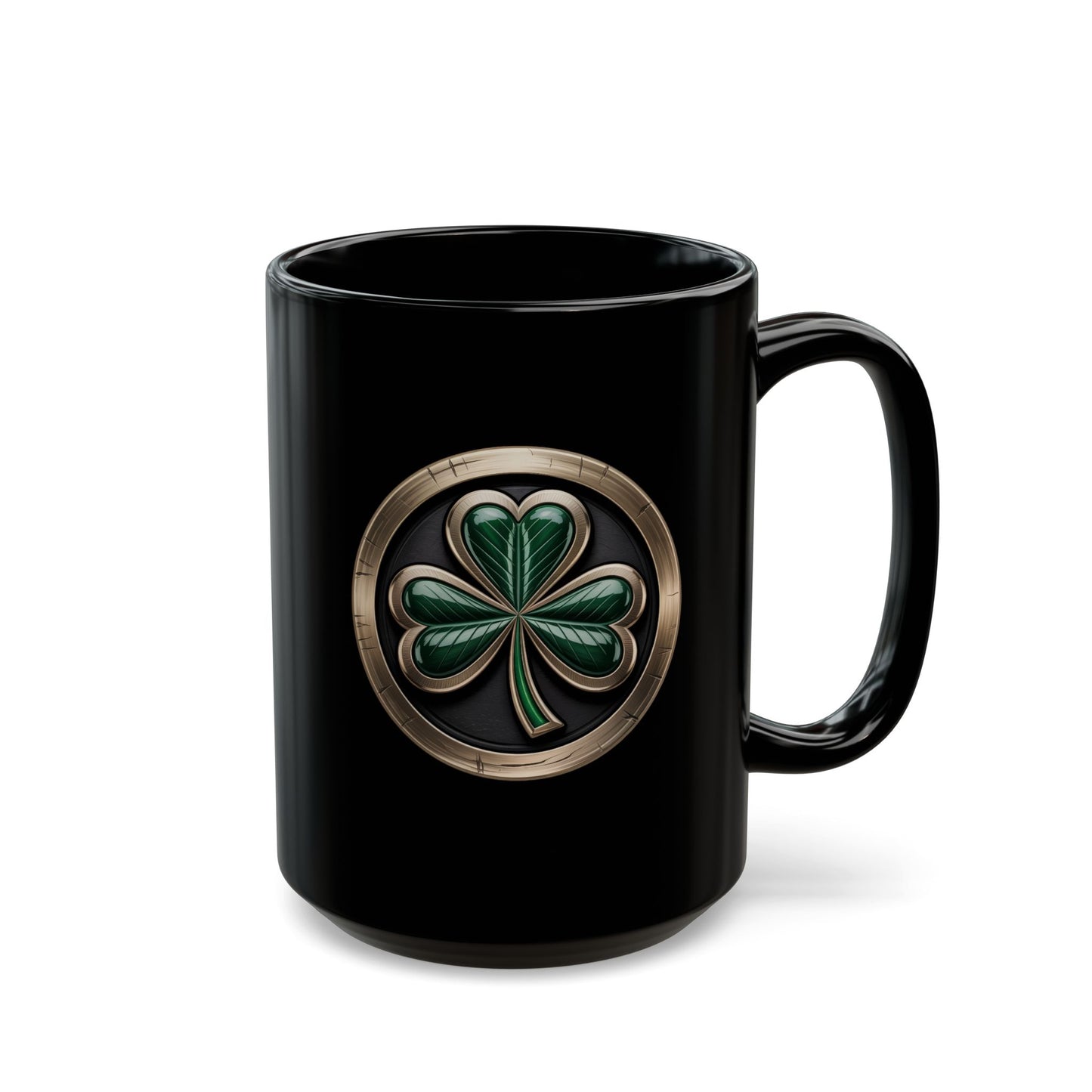 Lair Gadgets Shamrock Black Mug (15oz) and 11oz