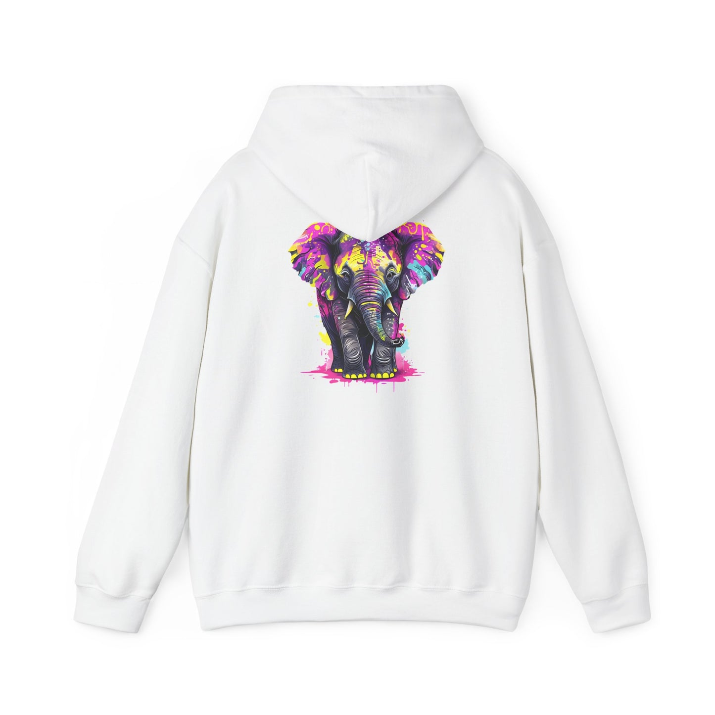 Colorful Elephant Art Hoodie for Men & Women, Cozy Heavy Blend Sweatshirt