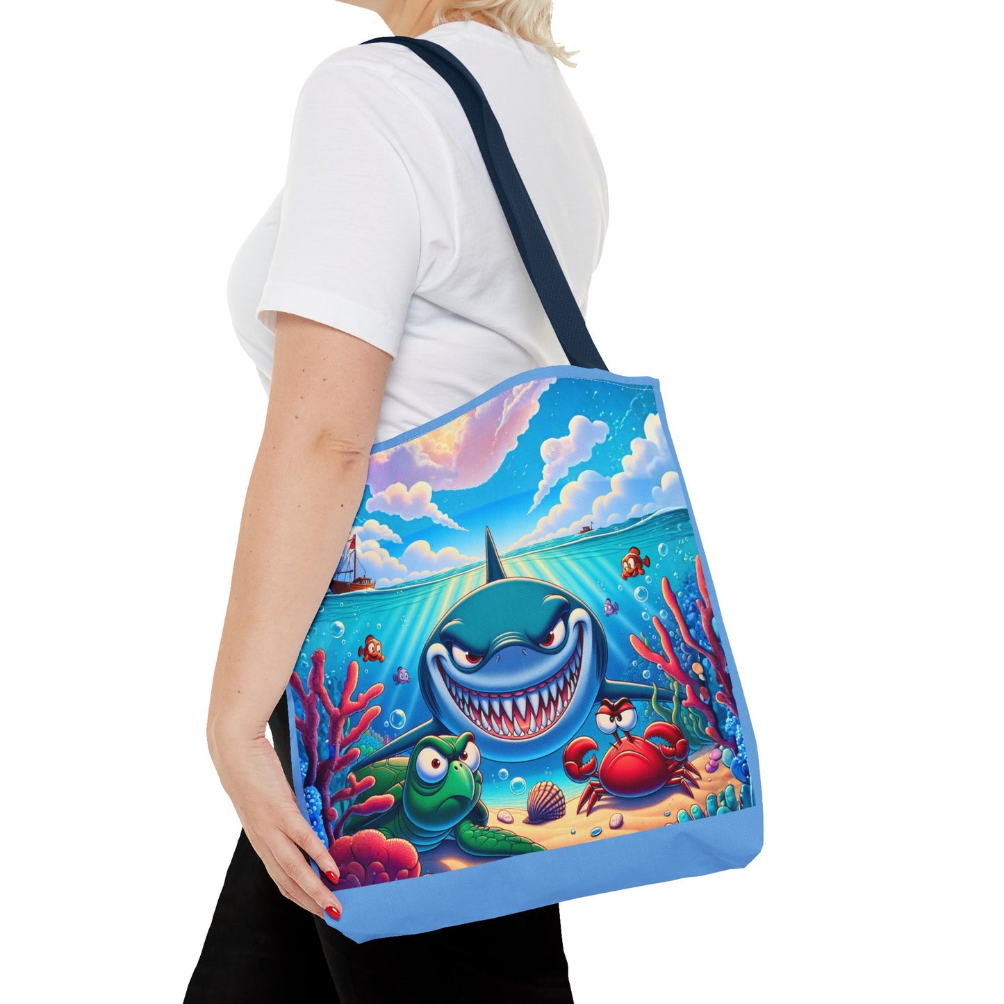 Sharky and Friends Tote Bag (AOP)