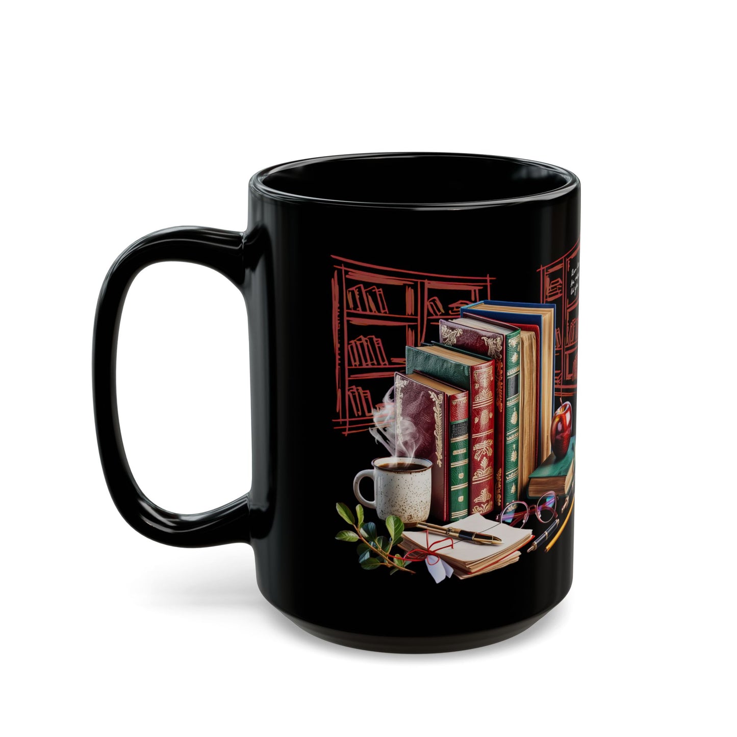 Teacher Books Black Mug (11oz, 15oz)