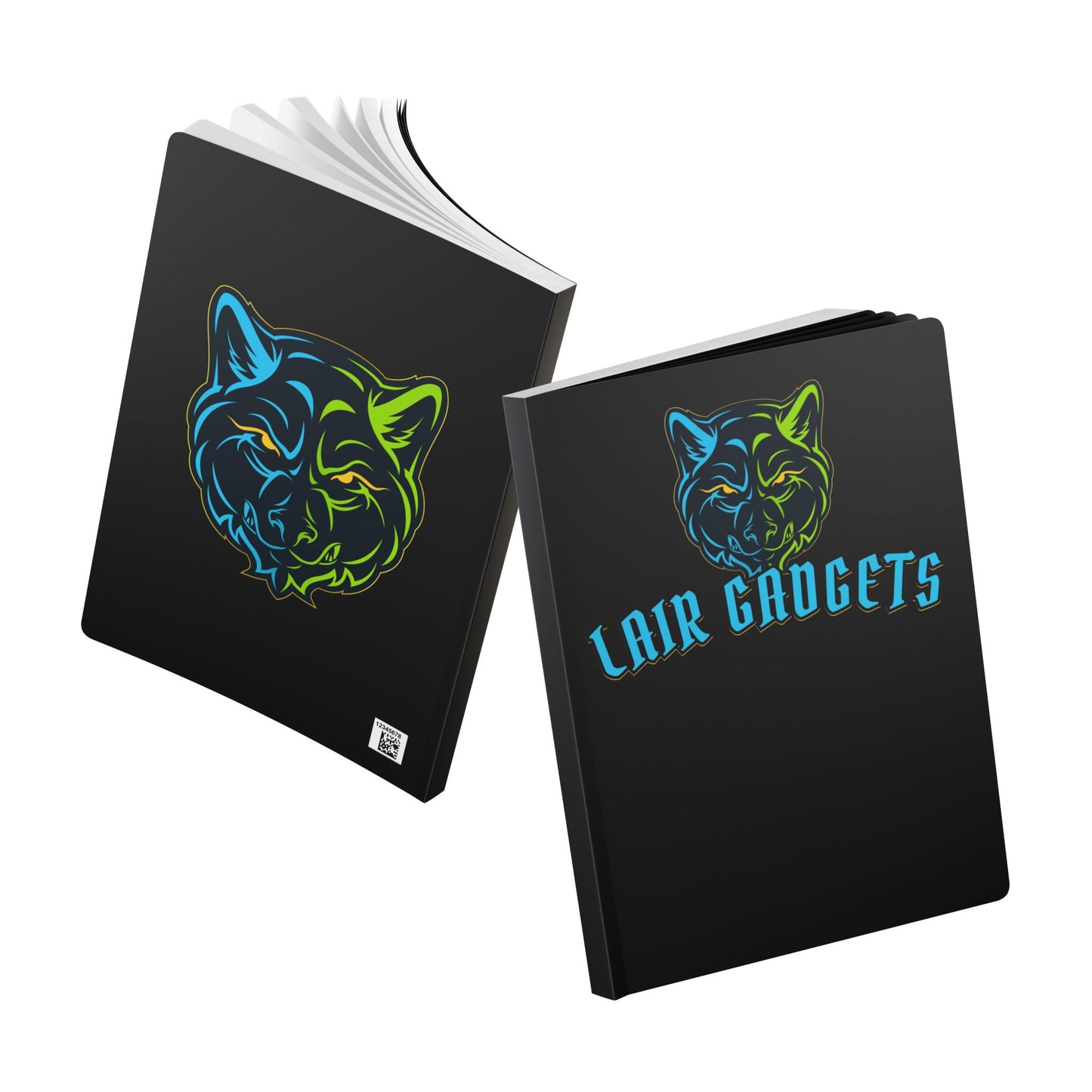 Lair Gadgets Wolf Softcover Journal, Motivational Notebook, Creative Writing Diary, Gift for Artists, School & Work
