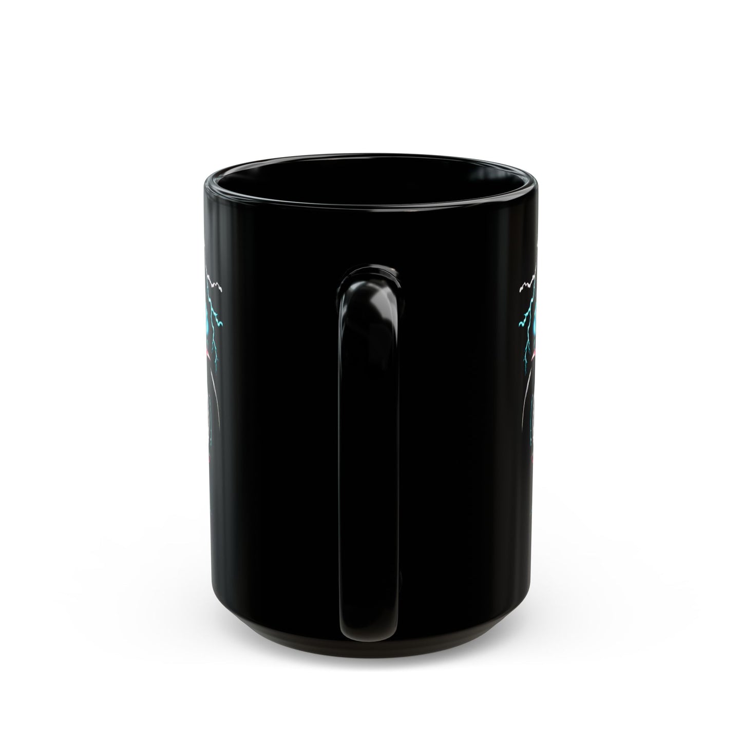 Red and Teal Sport Bike Black Mug (11oz, 15oz)
