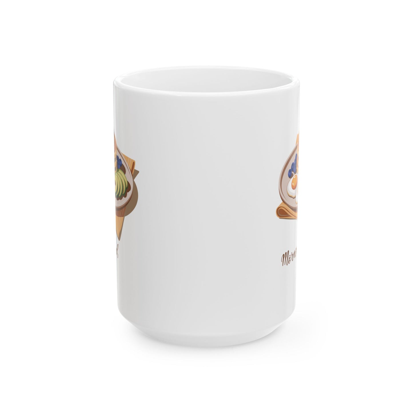 Monster Digital -  Breakfast Charcuterie Ceramic Mug — Avocado Toast & Bagel Coffee Cup (15oz)