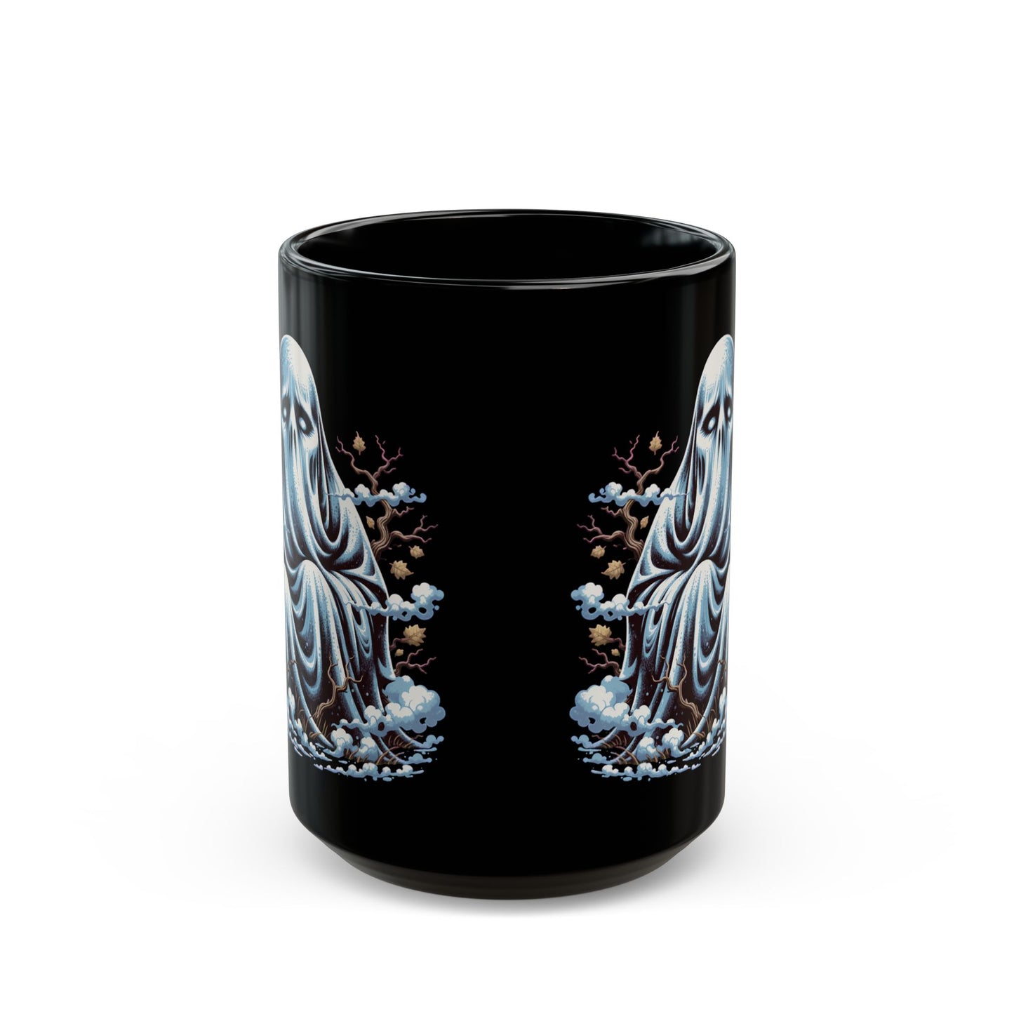 Ghost Face On Black Mug (15oz)