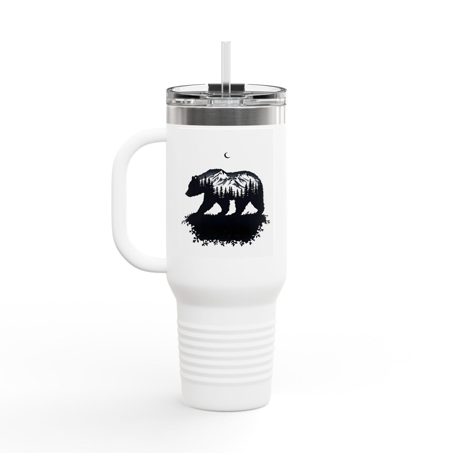 Adventurous Bear Travel Mug, 40oz Insulated Beverage Container for On-the-Go Adventures