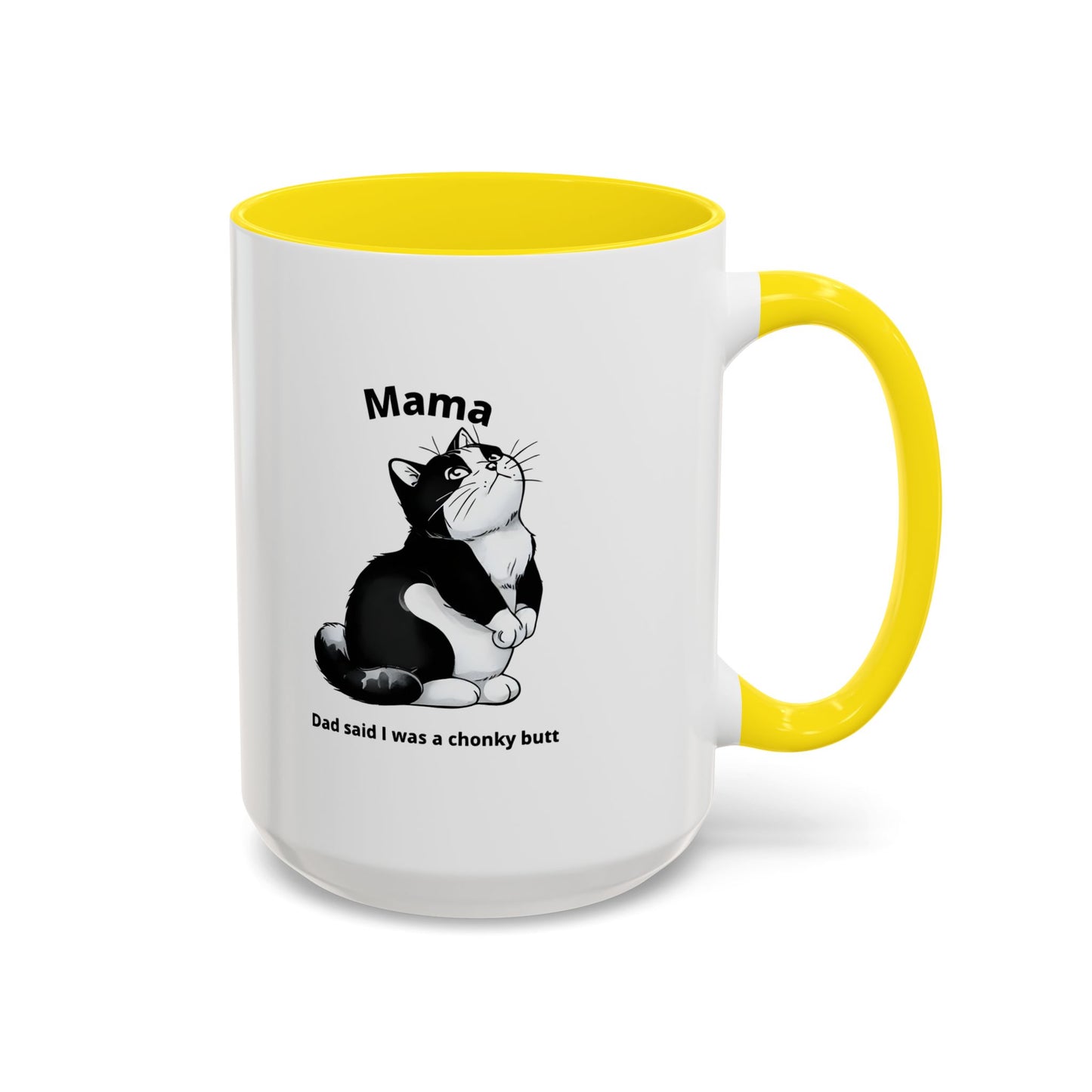 Charming Cat Coffee Mug - "Dad Said I Was a Chonky Butt" - Perfect Gift for Cat Lovers