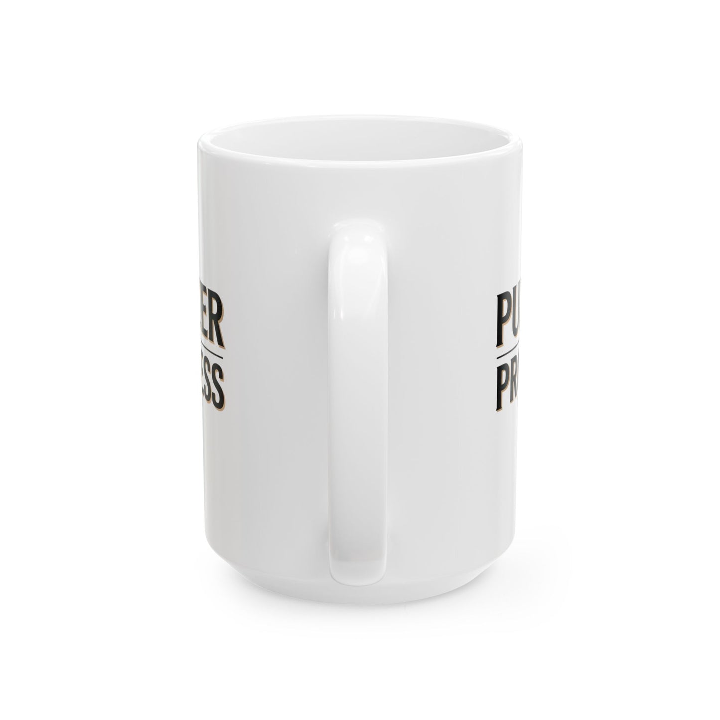 Pulitzer in Progress Mug by Lair Gadgets – 15 oz White Ceramic Coffee Cup for Writers, Journalists, and Authors