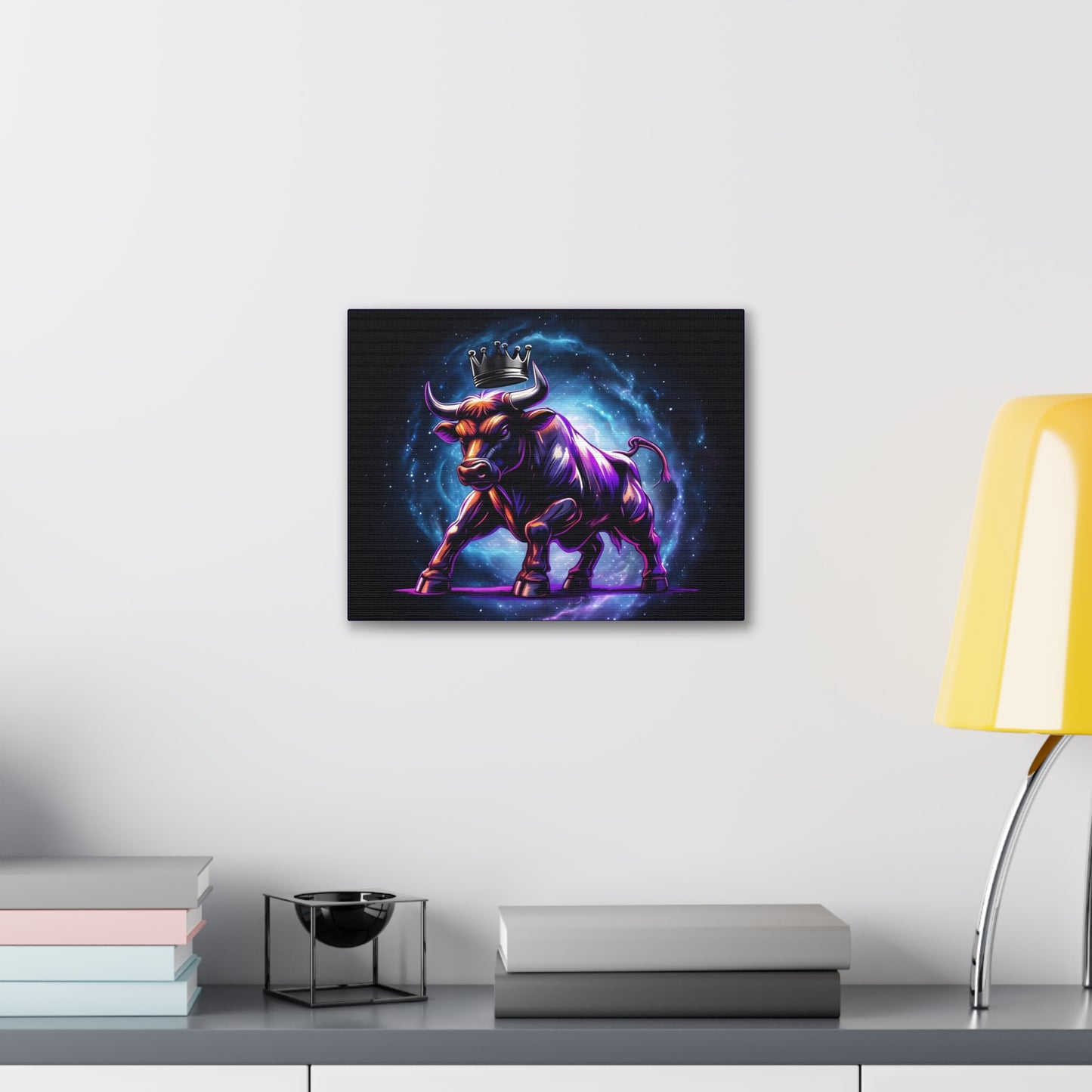 Majestic Bull Canvas Gallery Wrap - Regal Wall Art for Animal Lovers