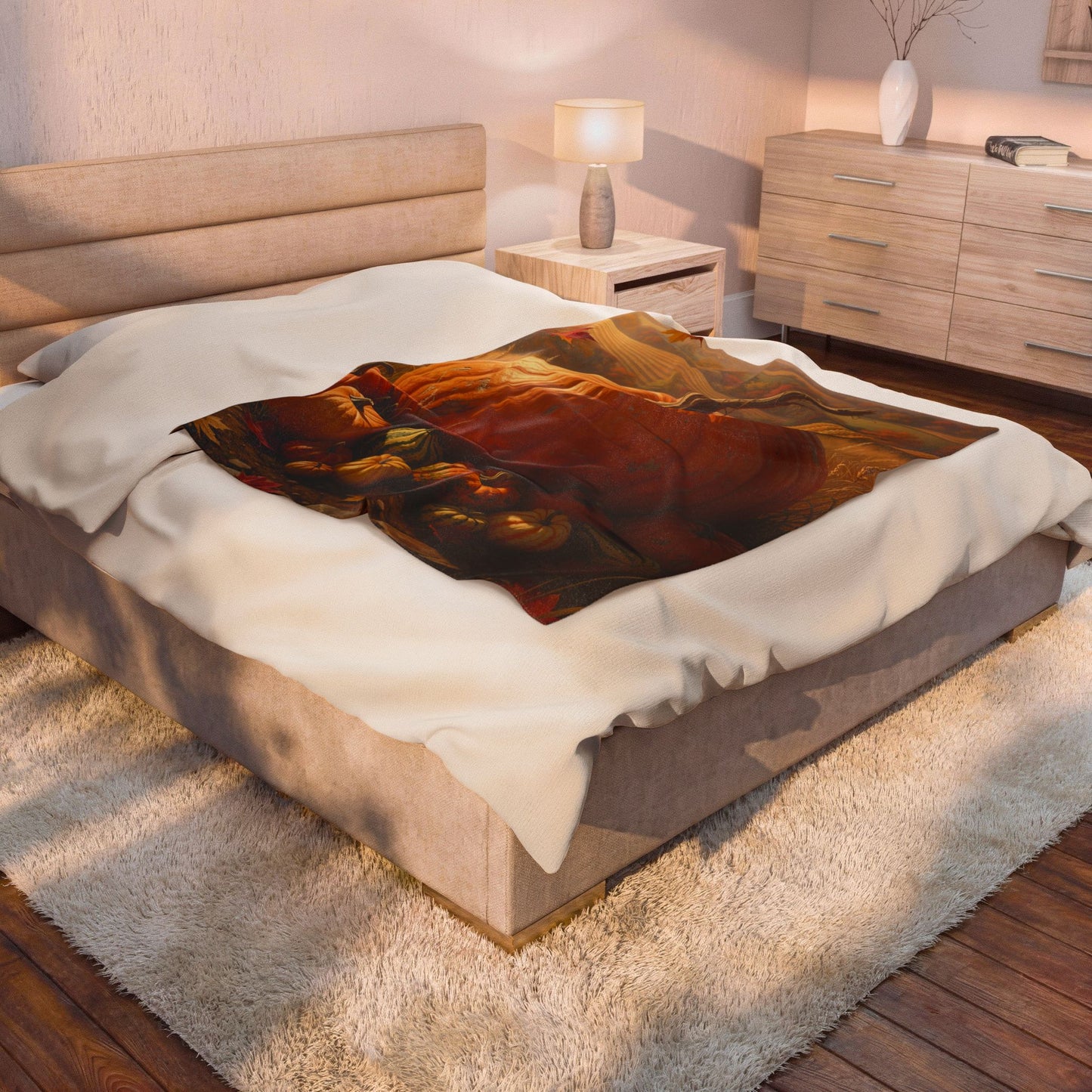 Great Pumpkin Harvest Velveteen Plush Blanket
