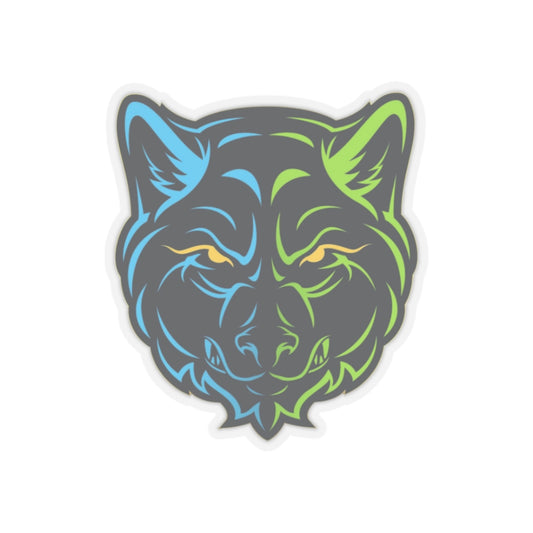 Vibrant Lair Gadget Wolf Kiss-Cut Stickers - Perfect for Laptop, Water Bottle, and Personalization