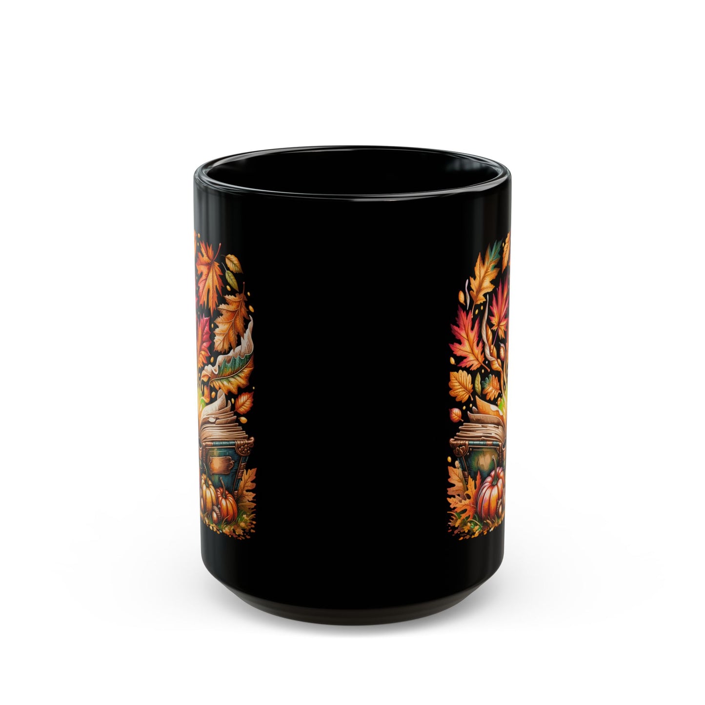 Fall Book Mug Black Mug (11oz, 15oz)